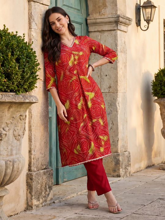 Indo Era Multi Printed Straight Kurtas