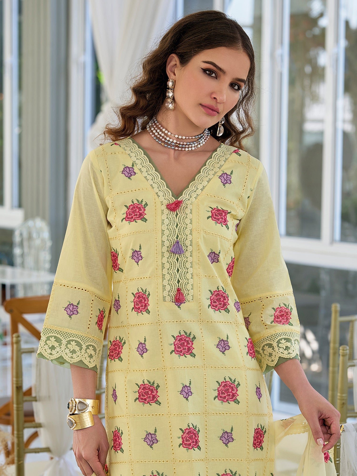 Yellow Kurta Sets  For women,indo era, indoera, kurta set for women, women kurta set, women suit, summer wear for women, festive suit for women, mother's day outfit, dress for mother, mother's day special, heeramandi dress