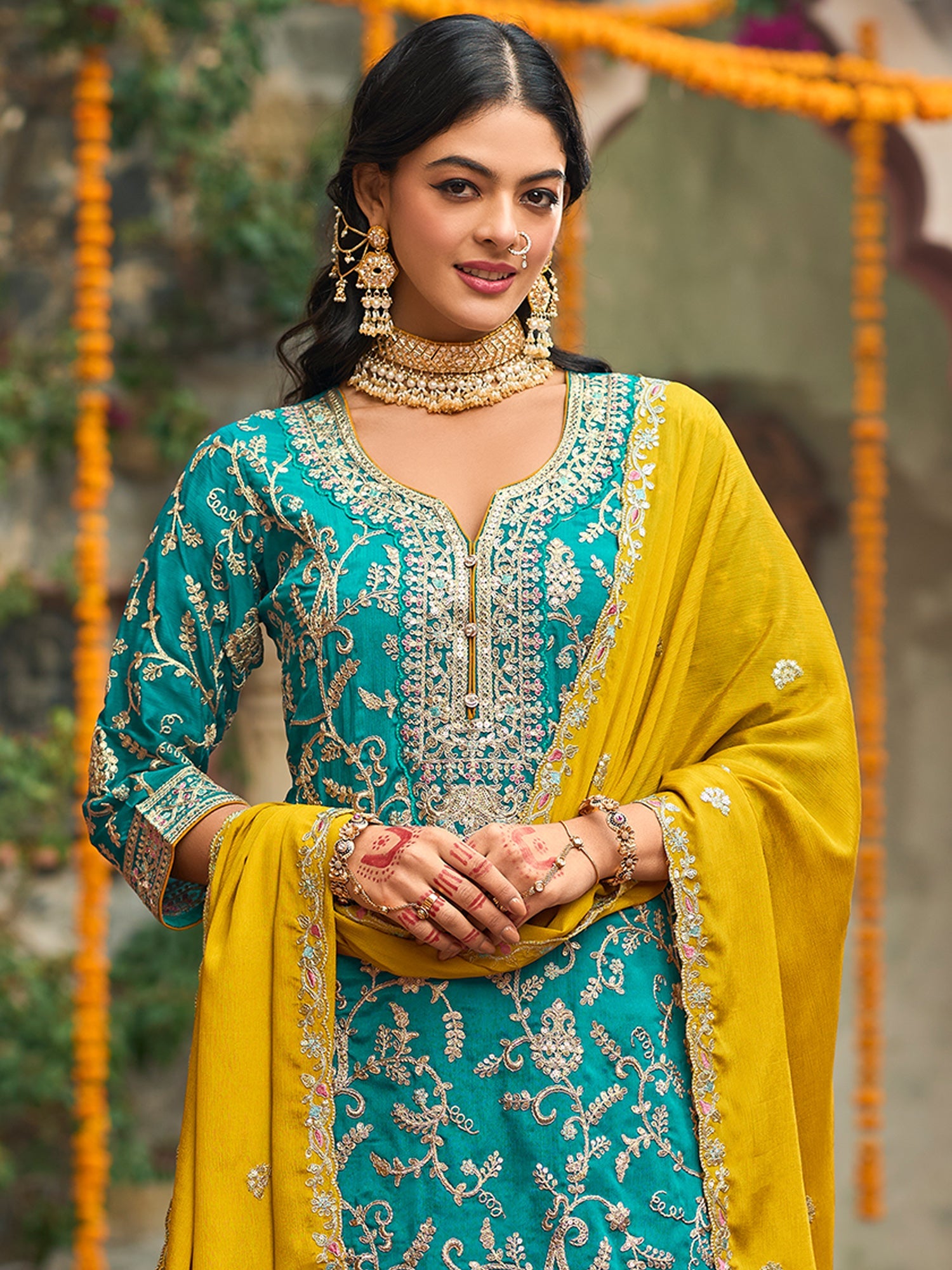 indo era, suit, kurta set for women, indo era kurta, kurta sets for ladies, summer dresses for women, 3 piece suit, cotton kurta set for women, new arrivals, women kurti plazo set, women in suit, kurta suit, floral kurta, short suit, spring summer, Blue suit