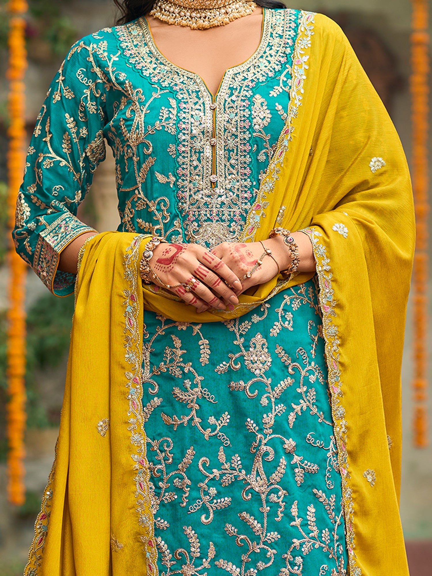 indo era, suit, kurta set for women, indo era kurta, kurta sets for ladies, summer dresses for women, 3 piece suit, cotton kurta set for women, new arrivals, women kurti plazo set, women in suit, kurta suit, floral kurta, short suit, spring summer, Blue suit