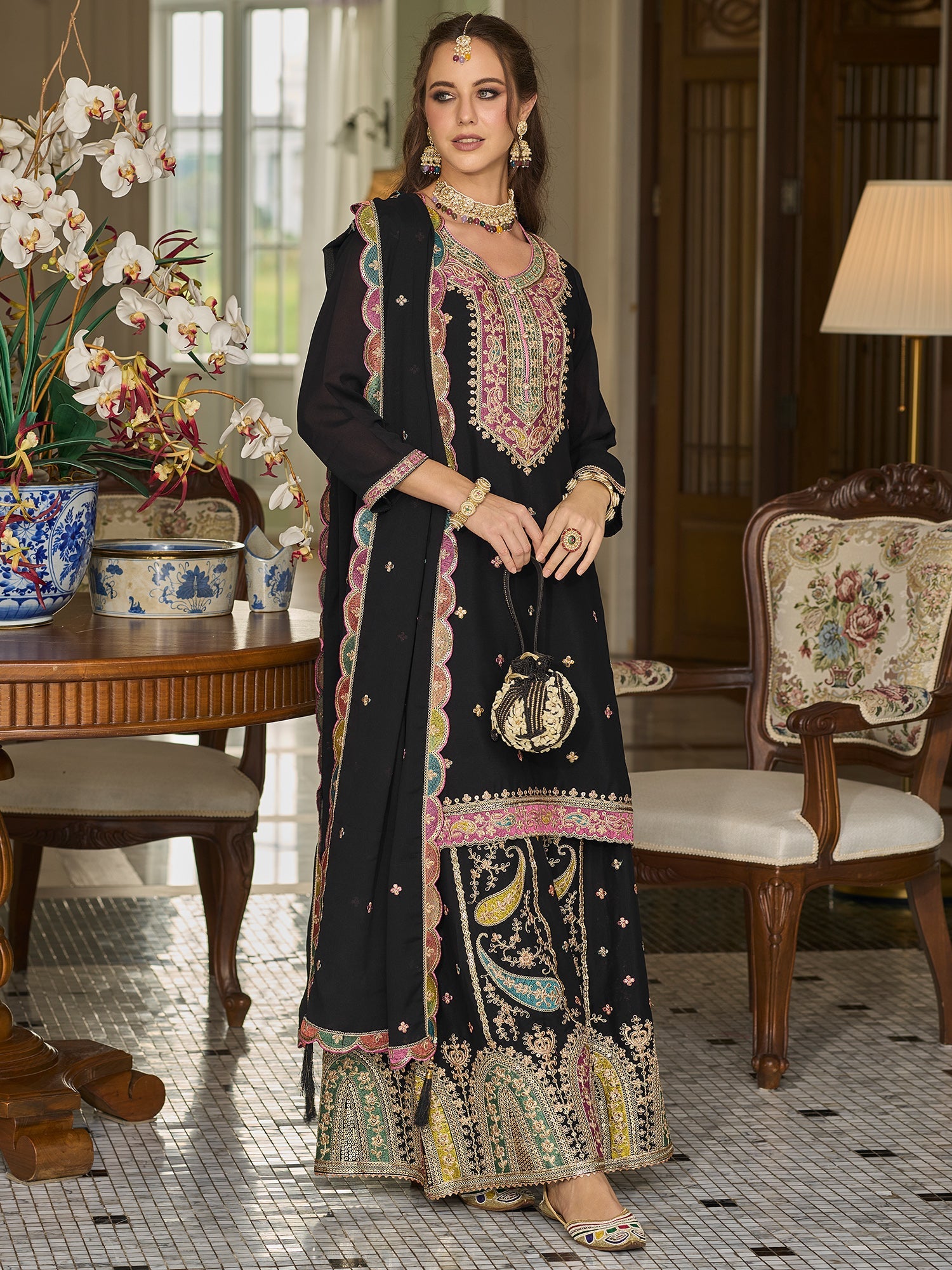 indo era, indo era kurta set, indo era suit, Kurta Set, Kurta set for women, cotton kurta set, indo era kurta set for women, Anarkali Kurta Set, Palazzo Kurta Set, Sleeveless Kurta, Embroidered Kurta, New Arrivals, Work wear, Dress, Best seller, Heeramandi dress, Summer sale, Summer suit, Wedding collection, Special offer, plus size, Spring summer, party wear, Summer Special, Printed Kurta, wedding wear, outfit ideas, Straight Kurta, Cotton Outfit, A line dress, dress for women,Black kurta set