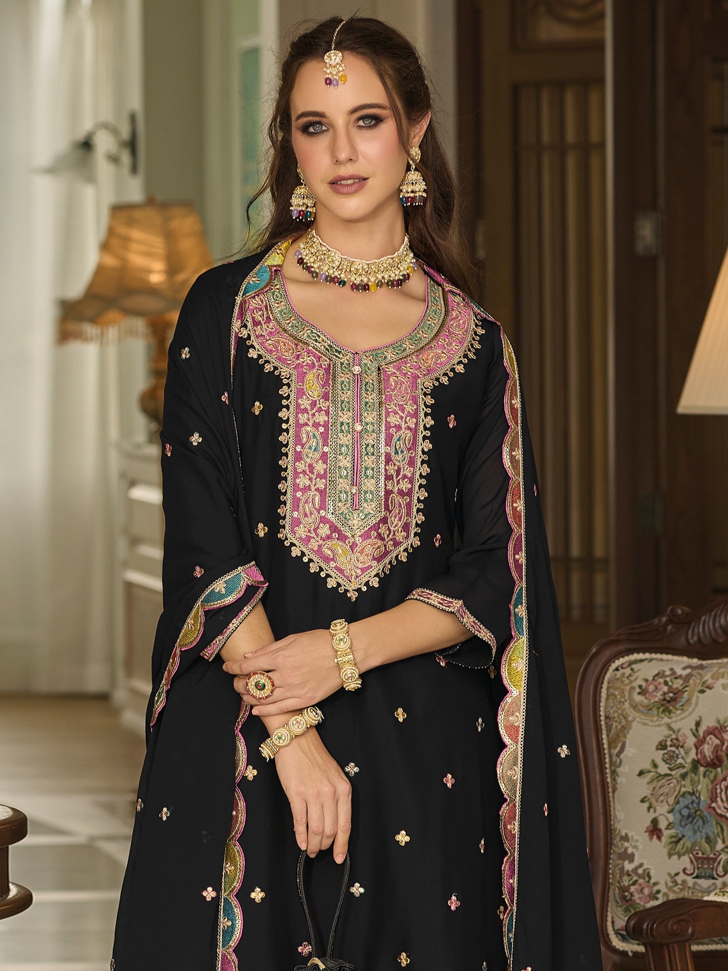 indo era, indo era kurta set, indo era suit, Kurta Set, Kurta set for women, cotton kurta set, indo era kurta set for women, Anarkali Kurta Set, Palazzo Kurta Set, Sleeveless Kurta, Embroidered Kurta, New Arrivals, Work wear, Dress, Best seller, Heeramandi dress, Summer sale, Summer suit, Wedding collection, Special offer, plus size, Spring summer, party wear, Summer Special, Printed Kurta, wedding wear, outfit ideas, Straight Kurta, Cotton Outfit, A line dress, dress for women,Black kurta set