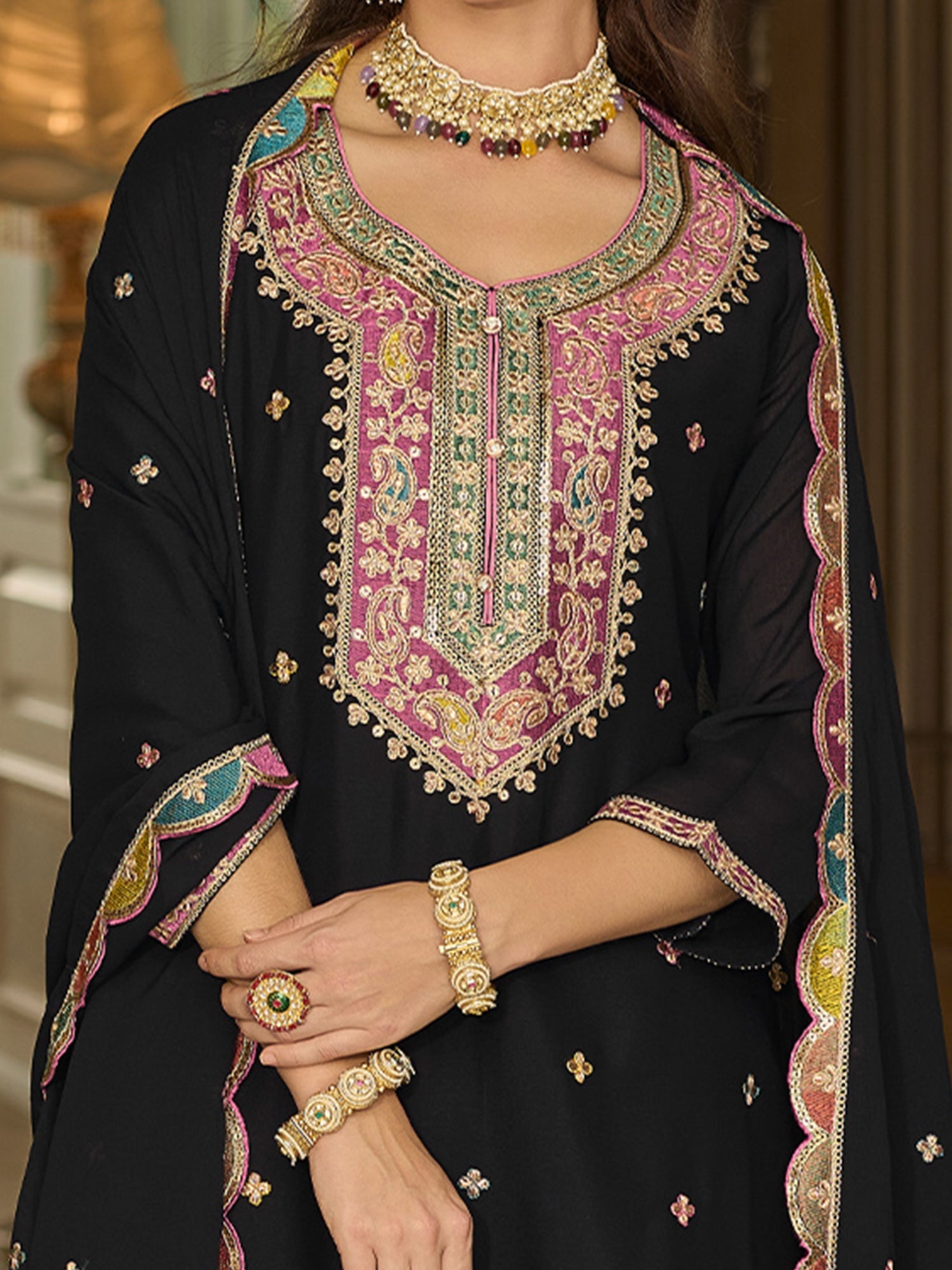 indo era, indo era kurta set, indo era suit, Kurta Set, Kurta set for women, cotton kurta set, indo era kurta set for women, Anarkali Kurta Set, Palazzo Kurta Set, Sleeveless Kurta, Embroidered Kurta, New Arrivals, Work wear, Dress, Best seller, Heeramandi dress, Summer sale, Summer suit, Wedding collection, Special offer, plus size, Spring summer, party wear, Summer Special, Printed Kurta, wedding wear, outfit ideas, Straight Kurta, Cotton Outfit, A line dress, dress for women,Black kurta set