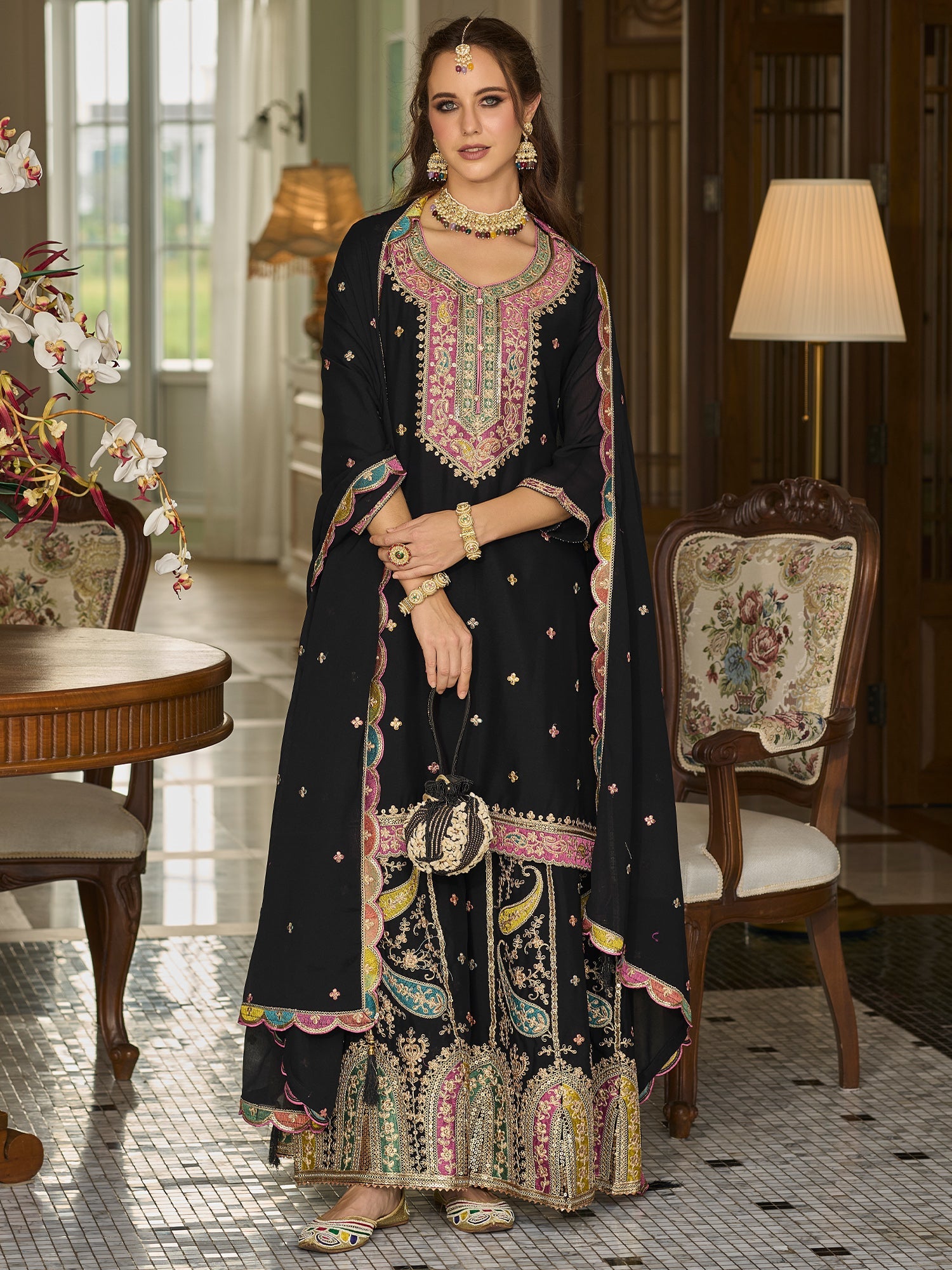 indo era, indo era kurta set, indo era suit, Kurta Set, Kurta set for women, cotton kurta set, indo era kurta set for women, Anarkali Kurta Set, Palazzo Kurta Set, Sleeveless Kurta, Embroidered Kurta, New Arrivals, Work wear, Dress, Best seller, Heeramandi dress, Summer sale, Summer suit, Wedding collection, Special offer, plus size, Spring summer, party wear, Summer Special, Printed Kurta, wedding wear, outfit ideas, Straight Kurta, Cotton Outfit, A line dress, dress for women,Black kurta set