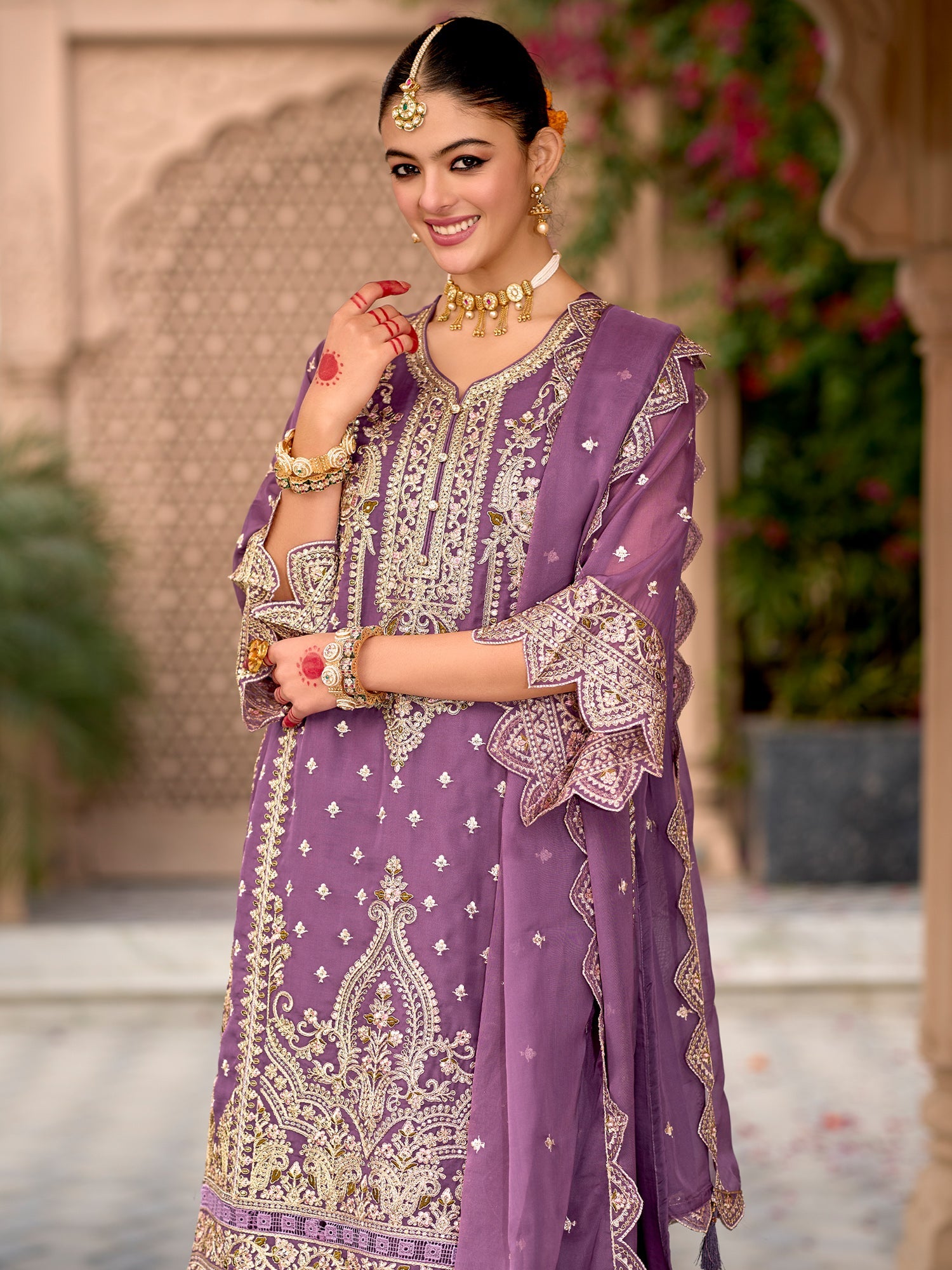 indo era, suit, kurta set for women, indo era kurta, kurta sets for ladies, summer dresses for women, 3 piece suit, cotton kurta set for women, new arrivals, women kurti plazo set, women in suit, kurta suit, floral kurta, short suit, spring summer, Purple suit