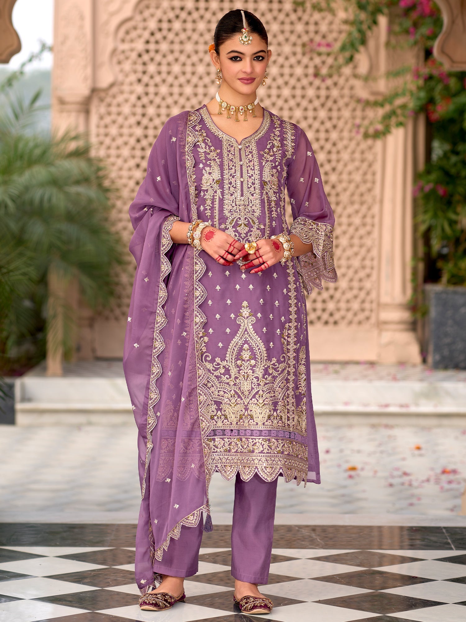 indo era, suit, kurta set for women, indo era kurta, kurta sets for ladies, summer dresses for women, 3 piece suit, cotton kurta set for women, new arrivals, women kurti plazo set, women in suit, kurta suit, floral kurta, short suit, spring summer, Purple suit