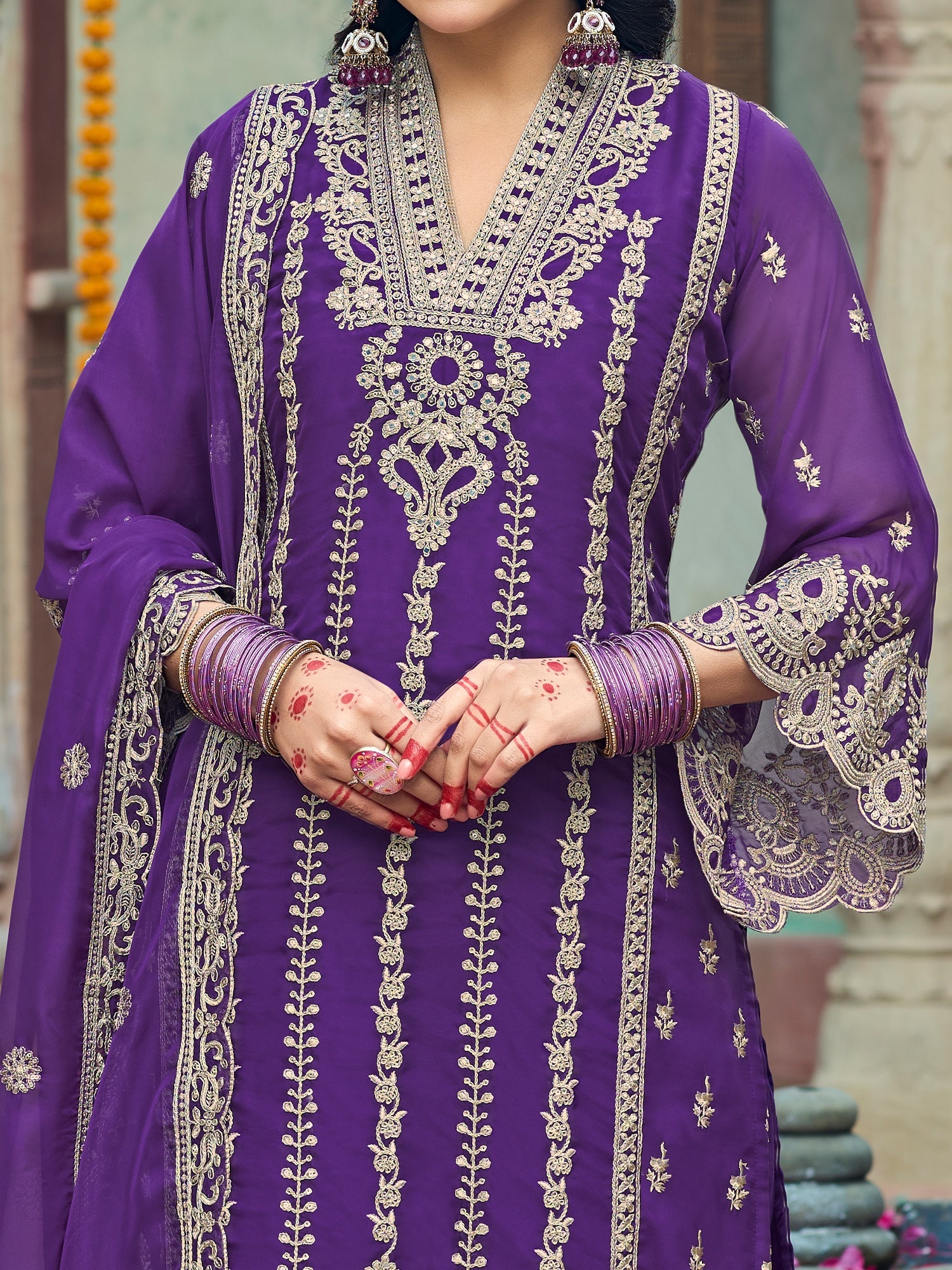 indo era, suit, kurta set for women, indo era kurta, kurta sets for ladies, summer dresses for women, 3 piece suit, cotton kurta set for women, new arrivals, women kurti plazo set, women in suit, kurta suit, floral kurta, short suit, spring summer, Purple suit