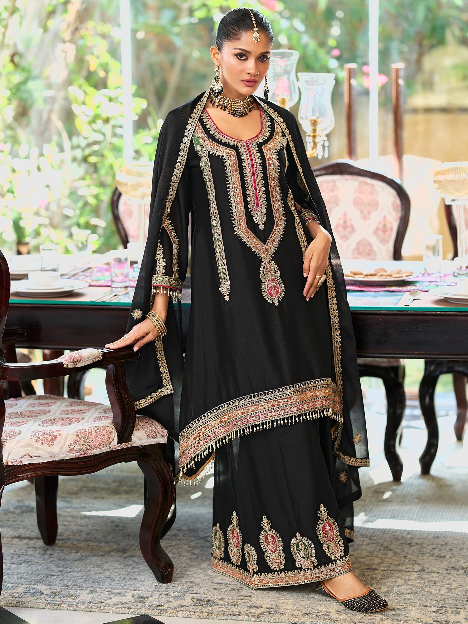 indo era, indo era kurta set, indo era suit, Kurta Set, Kurta set for women, cotton kurta set, indo era kurta set for women, Anarkali Kurta Set, Palazzo Kurta Set, Sleeveless Kurta, Embroidered Kurta, New Arrivals, Work wear, Dress, Best seller, Heeramandi dress, Summer sale, Summer suit, Wedding collection, Special offer, plus size, Spring summer, party wear, Summer Special, Printed Kurta, wedding wear, outfit ideas, Straight Kurta, Cotton Outfit, A line dress, dress for women,Black kurta set