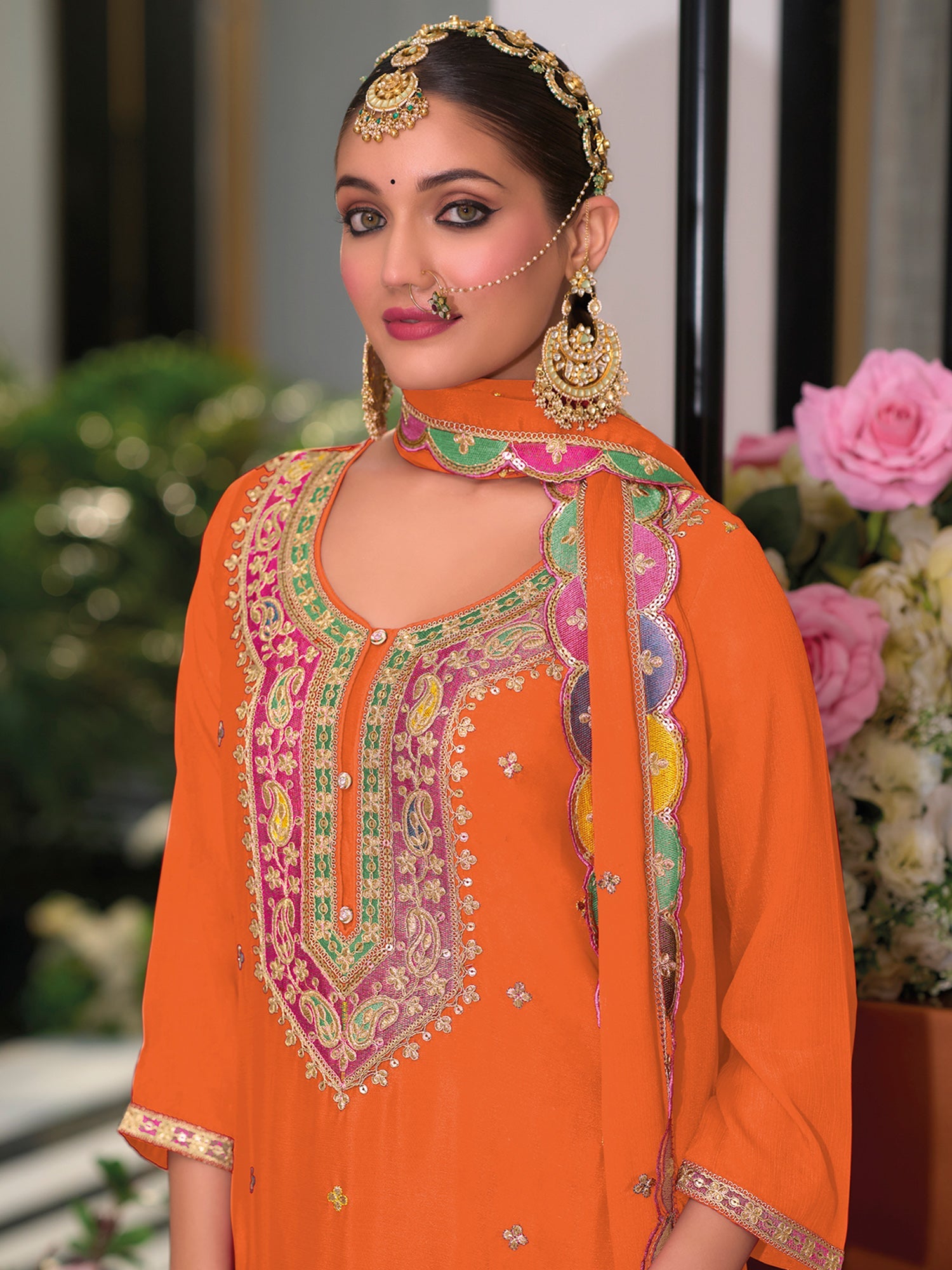 indo era, indo era kurta set, indo era suit, Kurta Set, Kurta set for women, cotton kurta set, indo era kurta set for women, Anarkali Kurta Set, Palazzo Kurta Set, Sleeveless Kurta, Embroidered Kurta, New Arrivals, Work wear, Dress, Best seller, Heeramandi dress, Summer sale, Summer suit, Wedding collection, Special offer, plus size, Spring summer, party wear, Summer Special, Printed Kurta, wedding wear, outfit ideas, Straight Kurta, Cotton Outfit, A line dress, dress for women,Orange kurta set