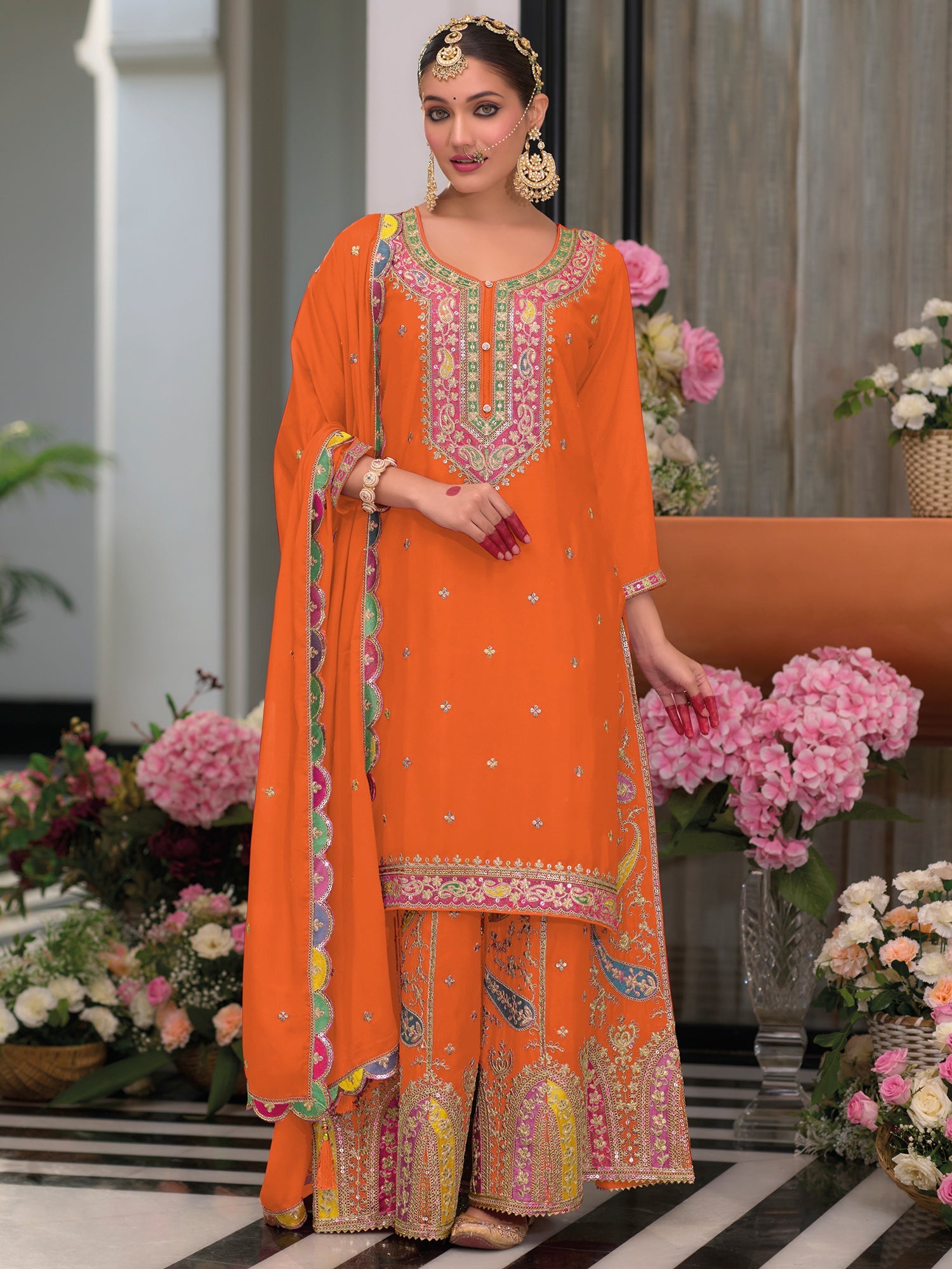 indo era, indo era kurta set, indo era suit, Kurta Set, Kurta set for women, cotton kurta set, indo era kurta set for women, Anarkali Kurta Set, Palazzo Kurta Set, Sleeveless Kurta, Embroidered Kurta, New Arrivals, Work wear, Dress, Best seller, Heeramandi dress, Summer sale, Summer suit, Wedding collection, Special offer, plus size, Spring summer, party wear, Summer Special, Printed Kurta, wedding wear, outfit ideas, Straight Kurta, Cotton Outfit, A line dress, dress for women,Orange kurta set