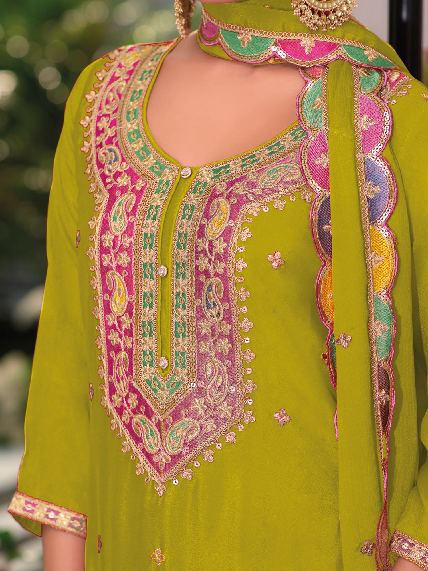 indo era, suit, kurta set for women, indo era kurta, kurta sets for ladies, summer dresses for women, 3 piece suit, cotton kurta set for women, new arrivals, women kurti plazo set, women in suit, kurta suit, floral kurta, short suit, spring summer, Green suit