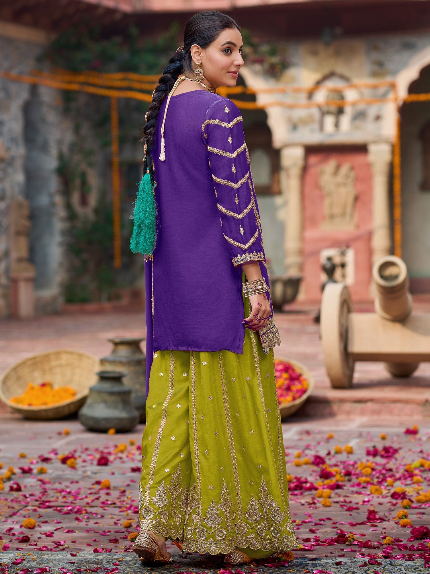 indo era, suit, kurta set for women, indo era kurta, kurta sets for ladies, summer dresses for women, 3 piece suit, cotton kurta set for women, new arrivals, women kurti plazo set, women in suit, kurta suit, floral kurta, short suit, spring summer, Purple suit