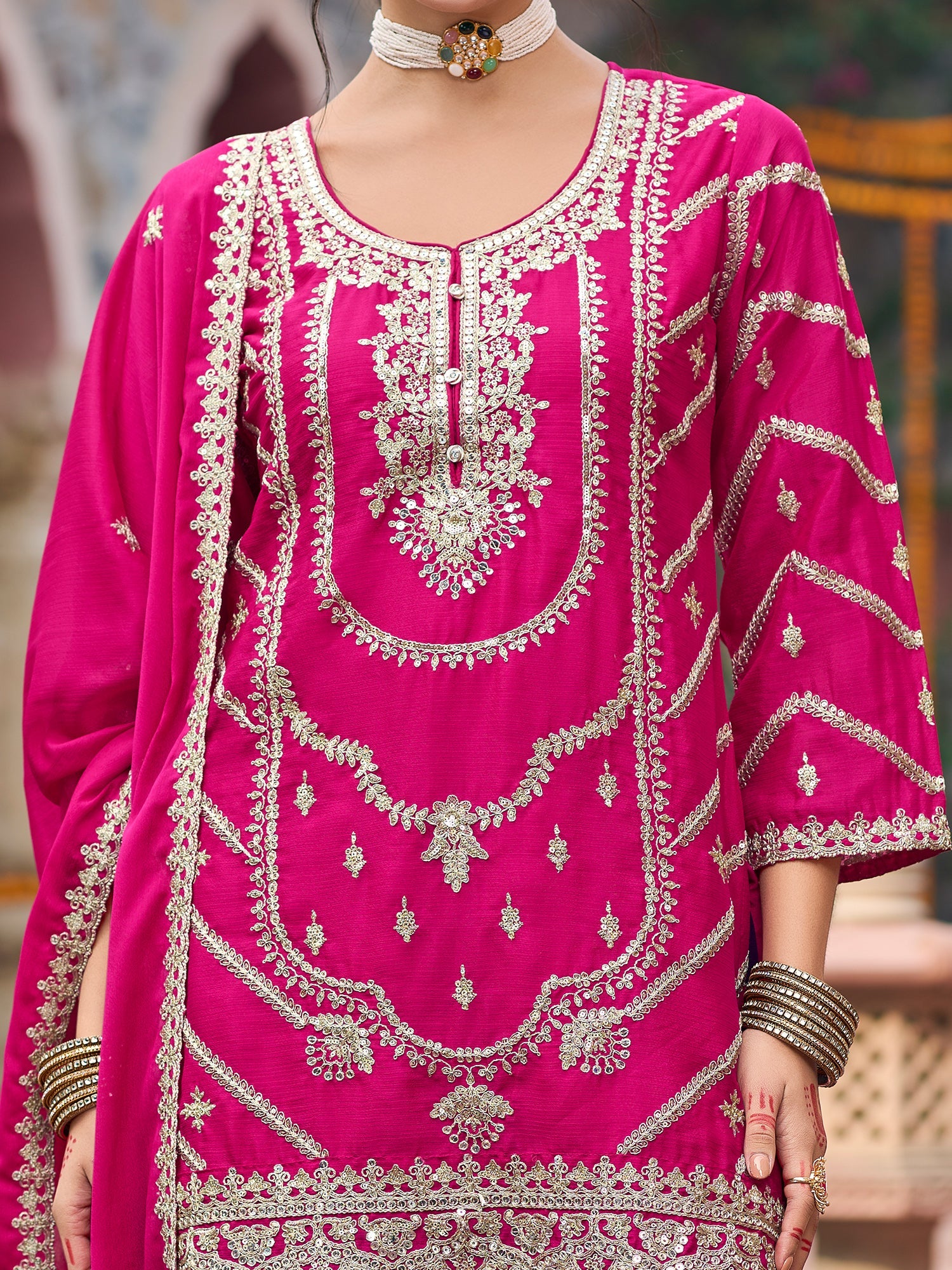 indo era, suit, kurta set for women, indo era kurta, kurta sets for ladies, summer dresses for women, 3 piece suit, cotton kurta set for women, new arrivals, women kurti plazo set, women in suit, kurta suit, floral kurta, short suit, spring summer, Pink suit