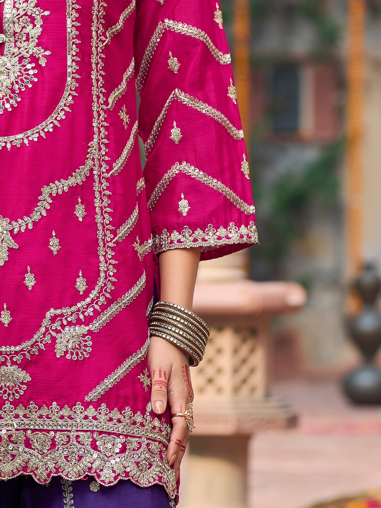 indo era, suit, kurta set for women, indo era kurta, kurta sets for ladies, summer dresses for women, 3 piece suit, cotton kurta set for women, new arrivals, women kurti plazo set, women in suit, kurta suit, floral kurta, short suit, spring summer, Pink suit