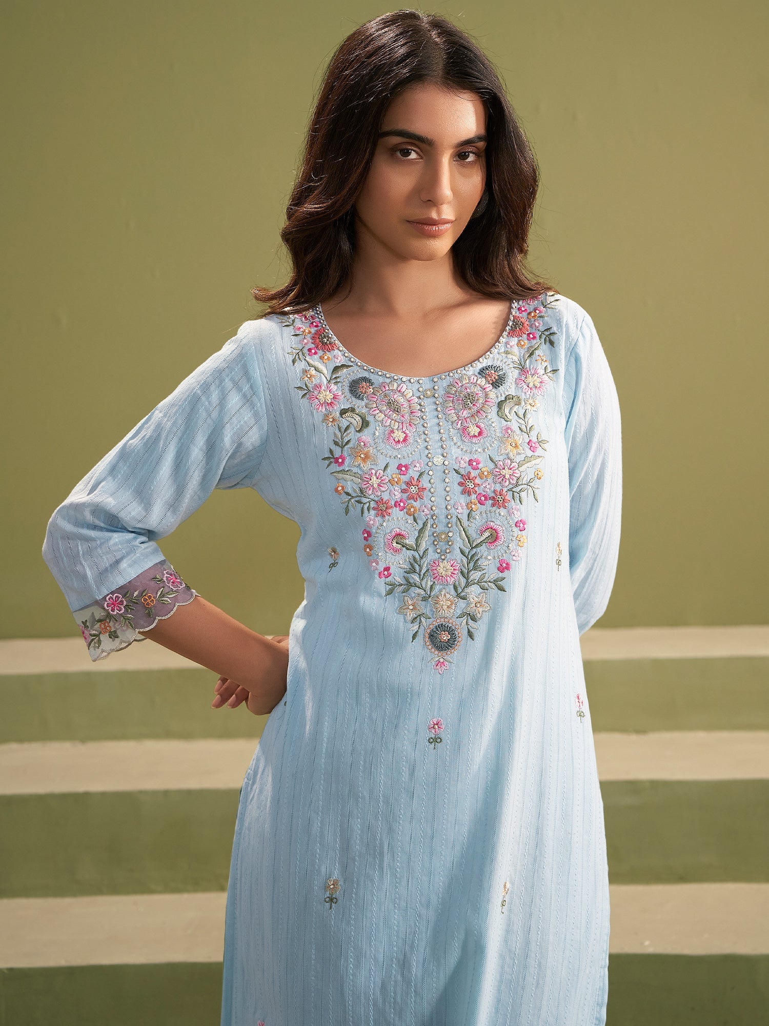 Blue Kurta Set With Dupatta For Women Fit With Every Occasion & Everyday Wear, At Affordable Price with Great Discounts, Easy Return & Exchange.