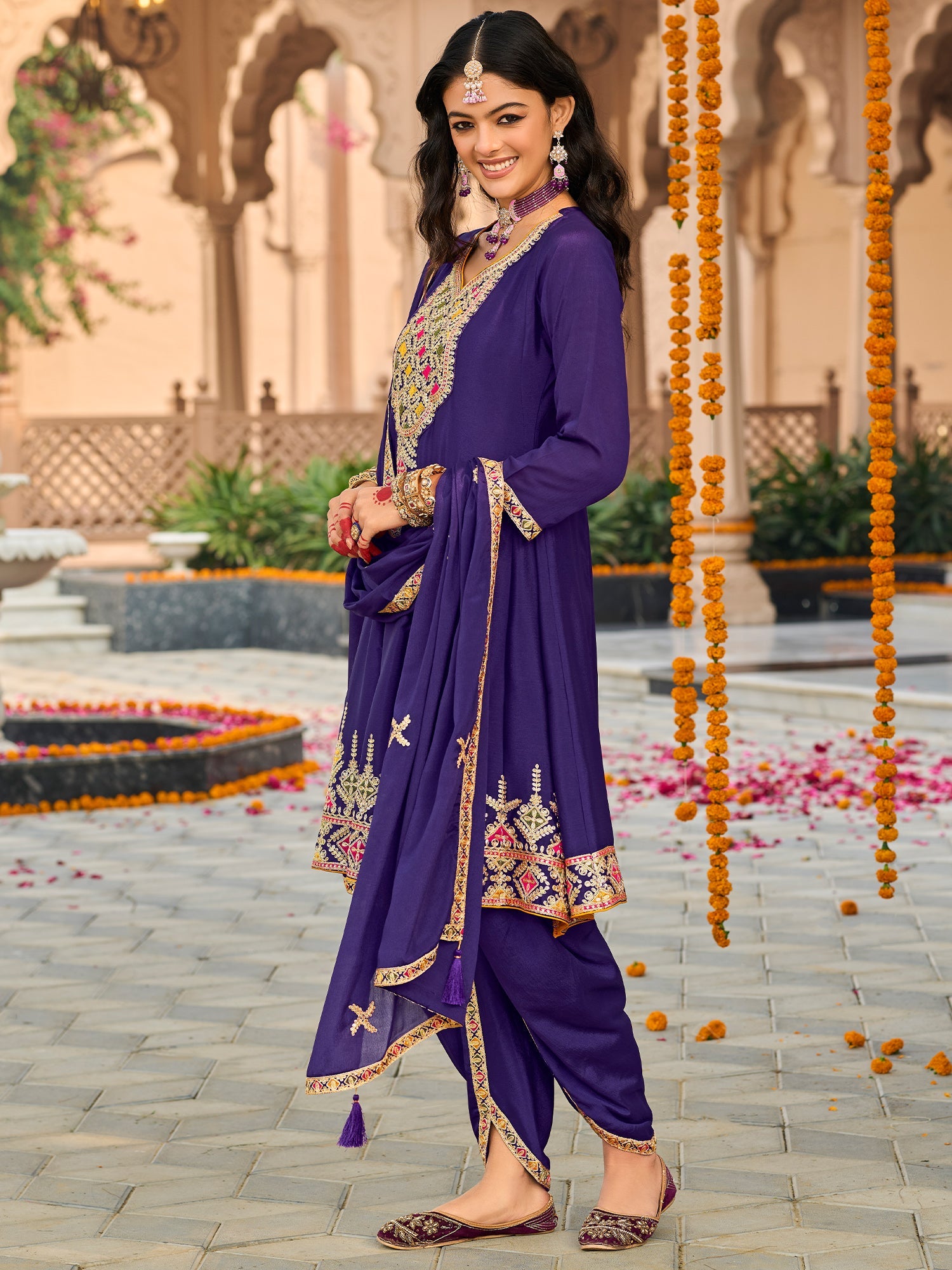 indo era, suit, kurta set for women, indo era kurta, kurta sets for ladies, summer dresses for women, 3 piece suit, cotton kurta set for women, new arrivals, women kurti plazo set, women in suit, kurta suit, floral kurta, short suit, spring summer, Purple suit