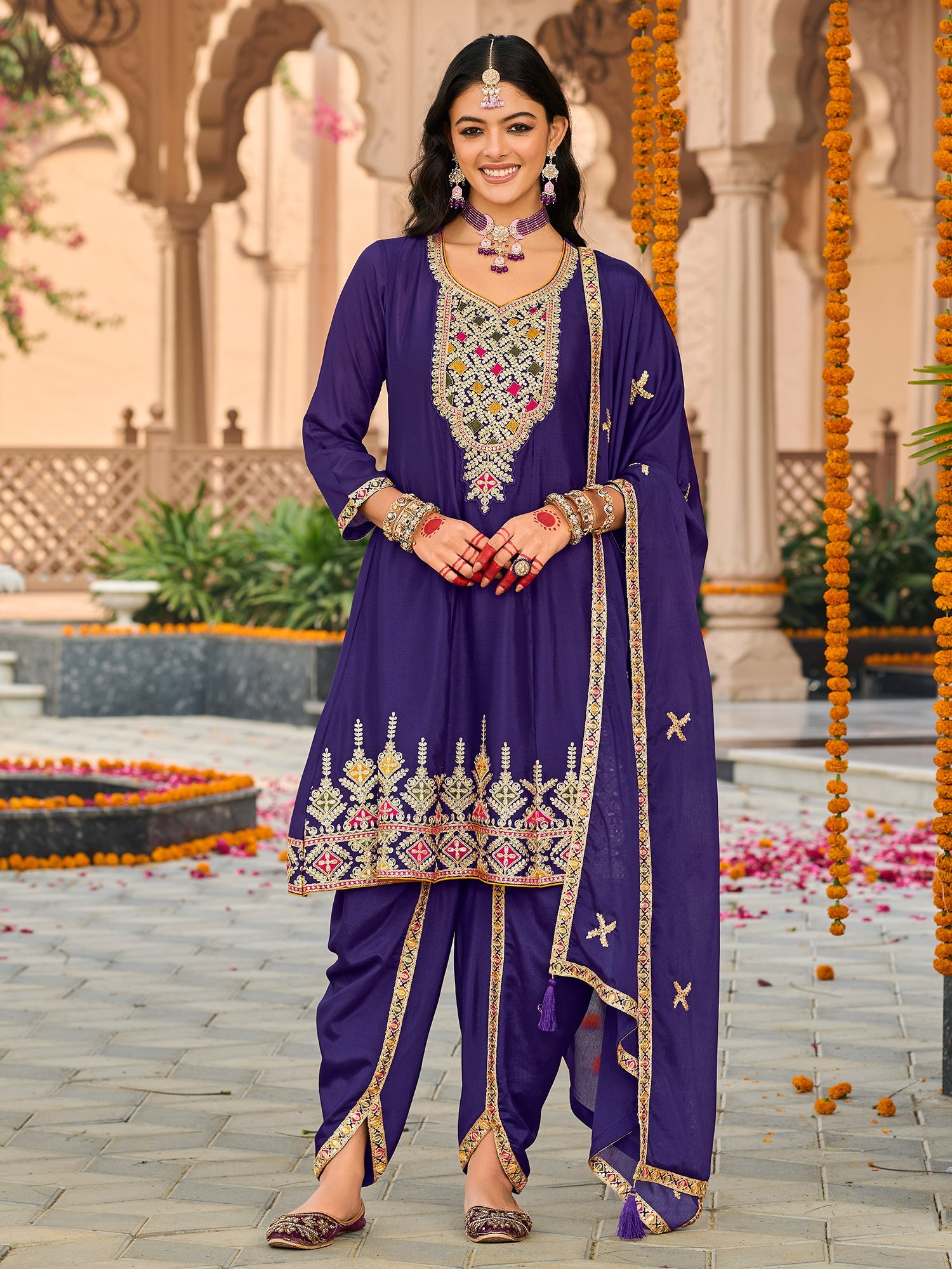 indo era, suit, kurta set for women, indo era kurta, kurta sets for ladies, summer dresses for women, 3 piece suit, cotton kurta set for women, new arrivals, women kurti plazo set, women in suit, kurta suit, floral kurta, short suit, spring summer, Purple suit