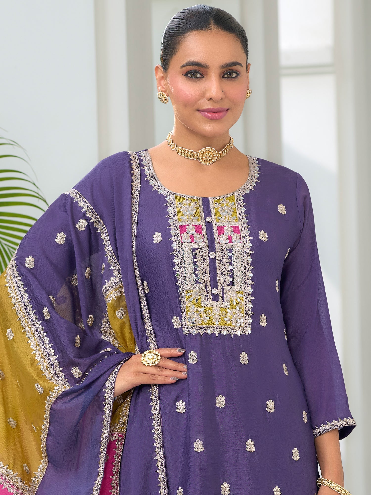 indo era, suit, kurta set for women, indo era kurta, kurta sets for ladies, summer dresses for women, 3 piece suit, cotton kurta set for women, new arrivals, women kurti plazo set, women in suit, kurta suit, floral kurta, short suit, spring summer, Purple suit