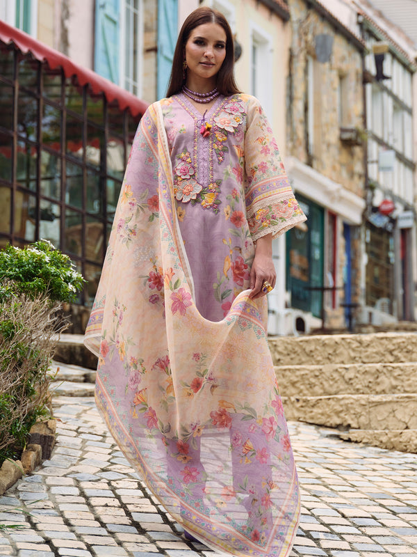 Lavender Kurta Set With Dupatta For Women Fit With Every Occasion & Everyday Wear, At Affordable Price with Great Discounts, Easy Return & Exchange.