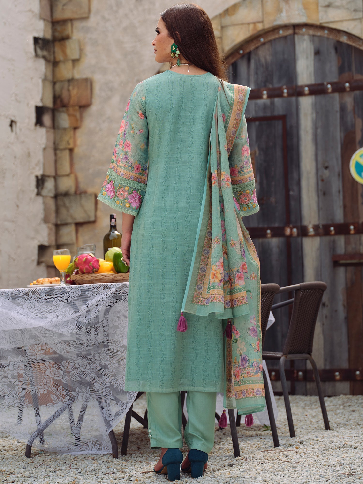 Sea Green Kurta Set With Dupatta For Women Fit With Every Occasion & Everyday Wear, At Affordable Price with Great Discounts, Easy Return & Exchange.