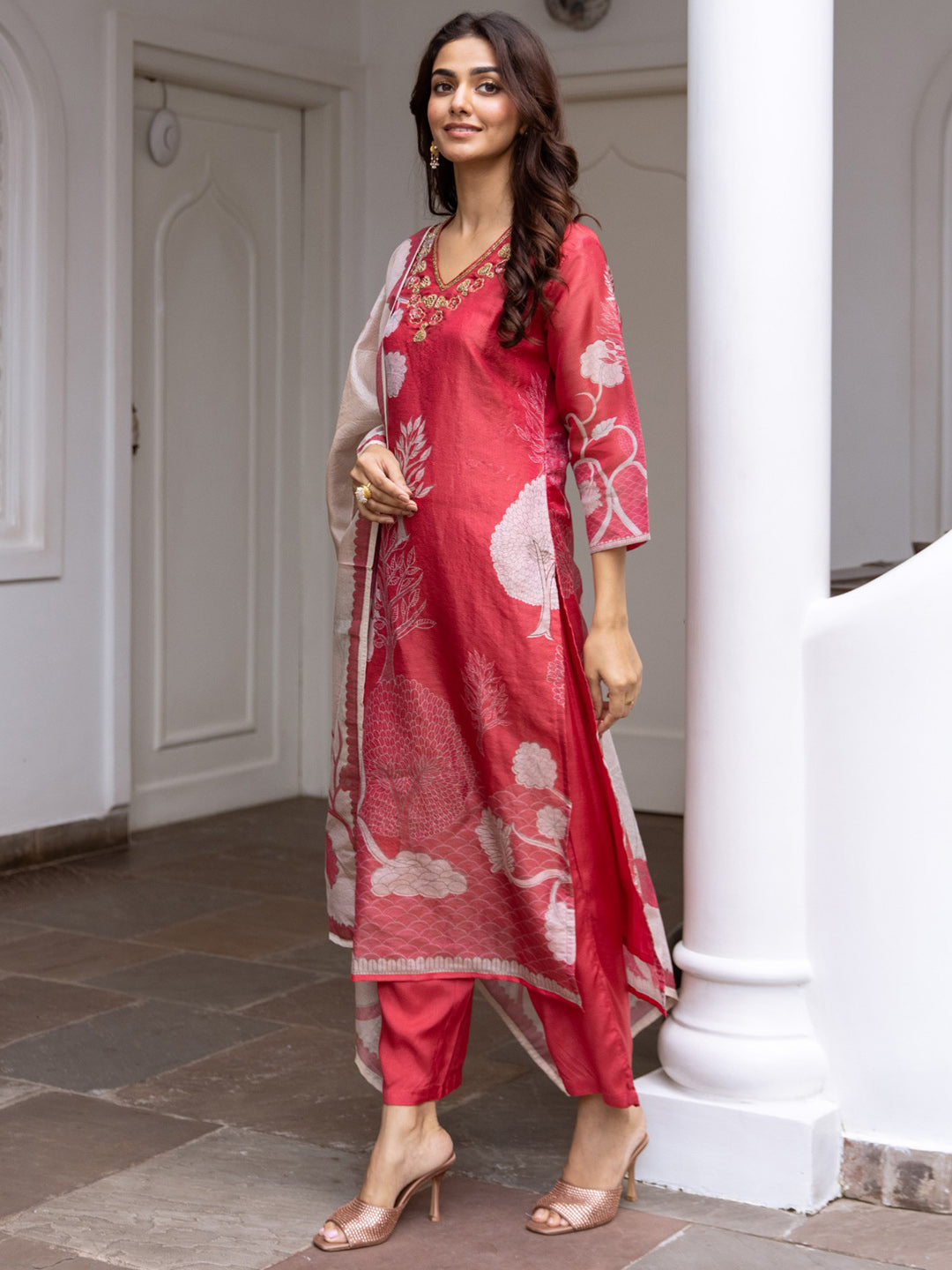 Red Kurta Sets  For women,indo era, indoera, kurta set for women, women kurta set, women suit, summer wear for women, festive suit for women, mother's day outfit, dress for mother, mother's day special, heeramandi dress