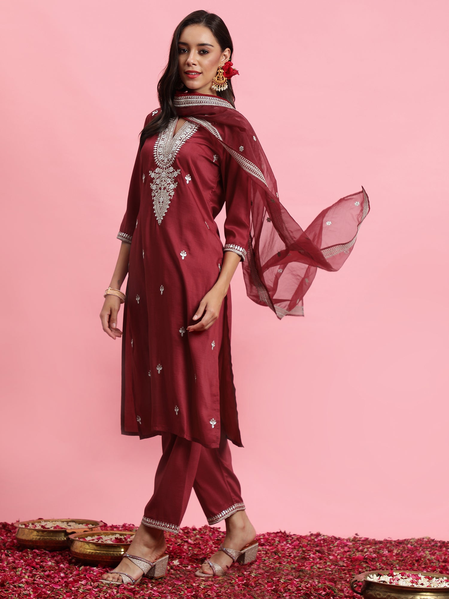 Red Kurta Sets  For women,indo era, indoera, kurta set for women, women kurta set, women suit, summer wear for women, festive suit for women, mother's day outfit, dress for mother, mother's day special, heeramandi dress