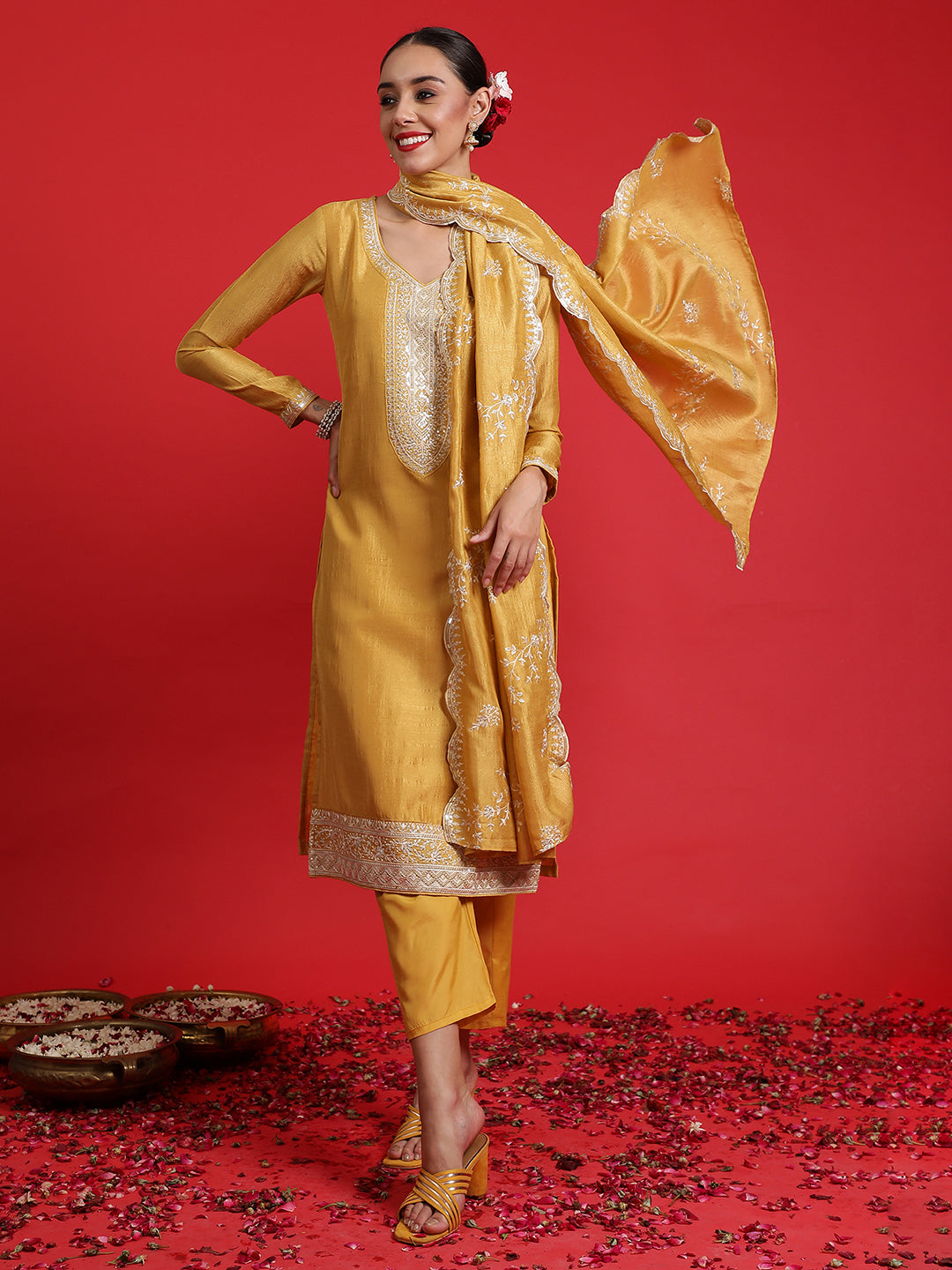 Yellow Kurta Sets  For women,indo era, indoera, kurta set for women, women kurta set, women suit, summer wear for women, festive suit for women, mother's day outfit, dress for mother, mother's day special, heeramandi dress