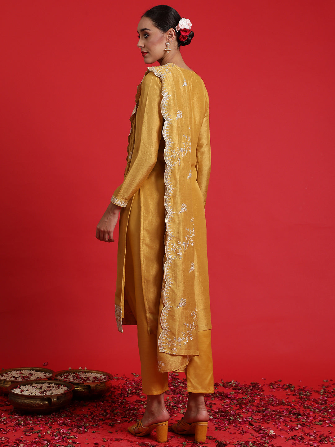 Yellow Kurta Sets  For women,indo era, indoera, kurta set for women, women kurta set, women suit, summer wear for women, festive suit for women, mother's day outfit, dress for mother, mother's day special, heeramandi dress
