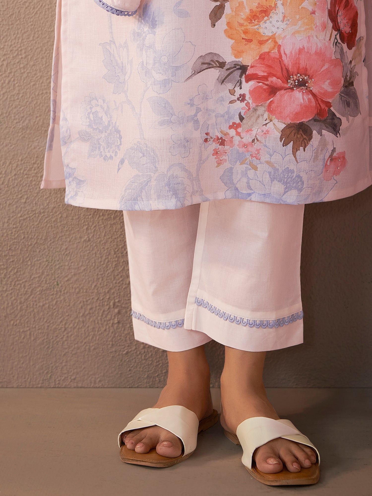 indo era, suit, kurta set for women, indo era kurta, kurta sets for ladies, summer dresses for women, 3 piece suit, cotton kurta set for women, new arrivals, women kurti plazo set, women in suit, kurta suit, floral kurta, short suit, spring summer, White suit