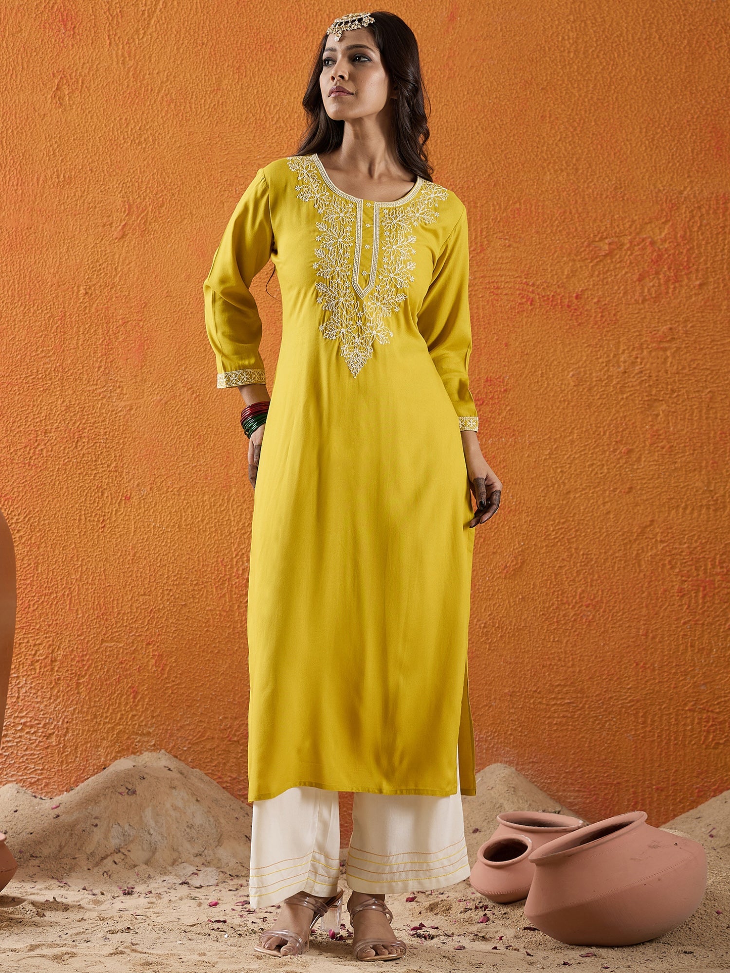 indo era, suit, kurta set for women, indo era kurta, kurta sets for ladies, summer dresses for women, 3 piece suit, cotton kurta set for women, new arrivals, women kurti plazo set, women in suit, kurta suit, floral kurta, short suit, spring summer, Mustard kurta