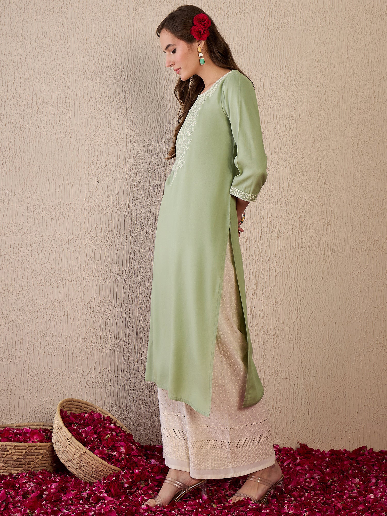 indo era, indo era kurta set, indo era suit, Kurta Set, Kurta set for women, cotton kurta set, indo era kurta set for women, Anarkali Kurta Set, Palazzo Kurta Set, Sleeveless Kurta, Embroidered Kurta, New Arrivals, Work wear, Dress, Best seller, Heeramandi dress, Summer sale, Summer suit, Wedding collection, Special offer, plus size, Spring summer, party wear, Summer Special, Printed Kurta, wedding wear, outfit ideas, Straight Kurta, Cotton Outfit, A line dress, dress for women,Green kurta set
