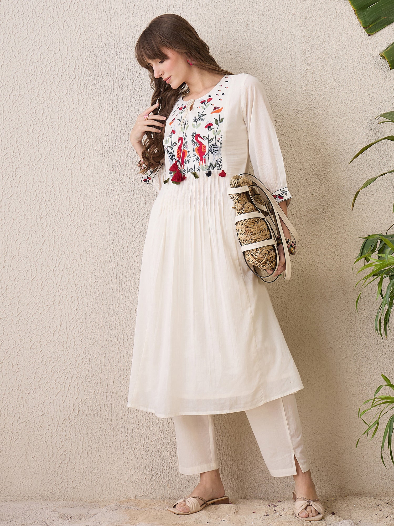 indo era, indo era kurta set, indo era suit, Kurta Set, Kurta set for women, cotton kurta set, indo era kurta set for women, Anarkali Kurta Set, Palazzo Kurta Set, Sleeveless Kurta, Embroidered Kurta, New Arrivals, Work wear, Dress, Best seller, Heeramandi dress, Summer sale, Summer suit, Wedding collection, Special offer, plus size, Spring summer, party wear, Summer Special, Printed Kurta, wedding wear, outfit ideas, Straight Kurta, Cotton Outfit, A line dress, dress for women,Off White kurta set