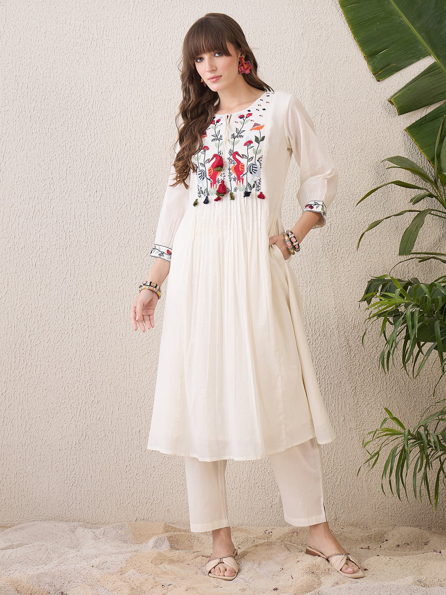 indo era, indo era kurta set, indo era suit, Kurta Set, Kurta set for women, cotton kurta set, indo era kurta set for women, Anarkali Kurta Set, Palazzo Kurta Set, Sleeveless Kurta, Embroidered Kurta, New Arrivals, Work wear, Dress, Best seller, Heeramandi dress, Summer sale, Summer suit, Wedding collection, Special offer, plus size, Spring summer, party wear, Summer Special, Printed Kurta, wedding wear, outfit ideas, Straight Kurta, Cotton Outfit, A line dress, dress for women,Off White kurta set