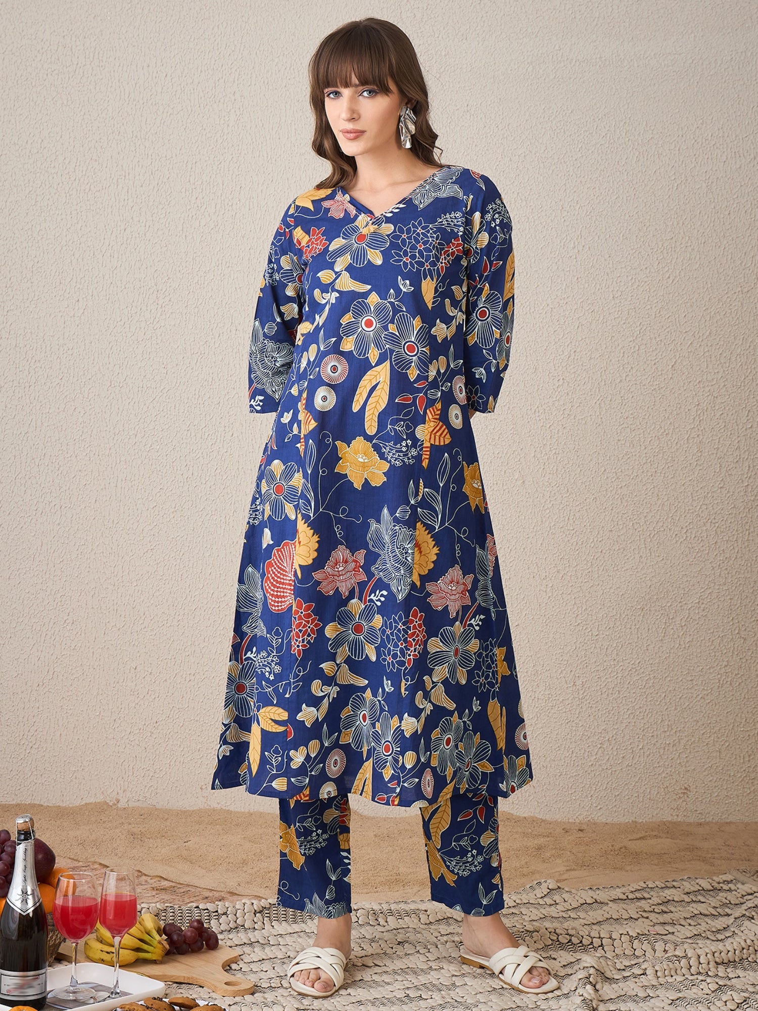 indo era, indo era kurta set, indo era suit, Kurta Set, Kurta set for women, cotton kurta set, indo era kurta set for women, Anarkali Kurta Set, Palazzo Kurta Set, Sleeveless Kurta, Embroidered Kurta, New Arrivals, Work wear, Dress, Best seller, Heeramandi dress, Summer sale, Summer suit, Wedding collection, Special offer, plus size, Spring summer, party wear, Summer Special, Printed Kurta, wedding wear, outfit ideas, Straight Kurta, Cotton Outfit, A line dress, dress for women,Blue kurta set