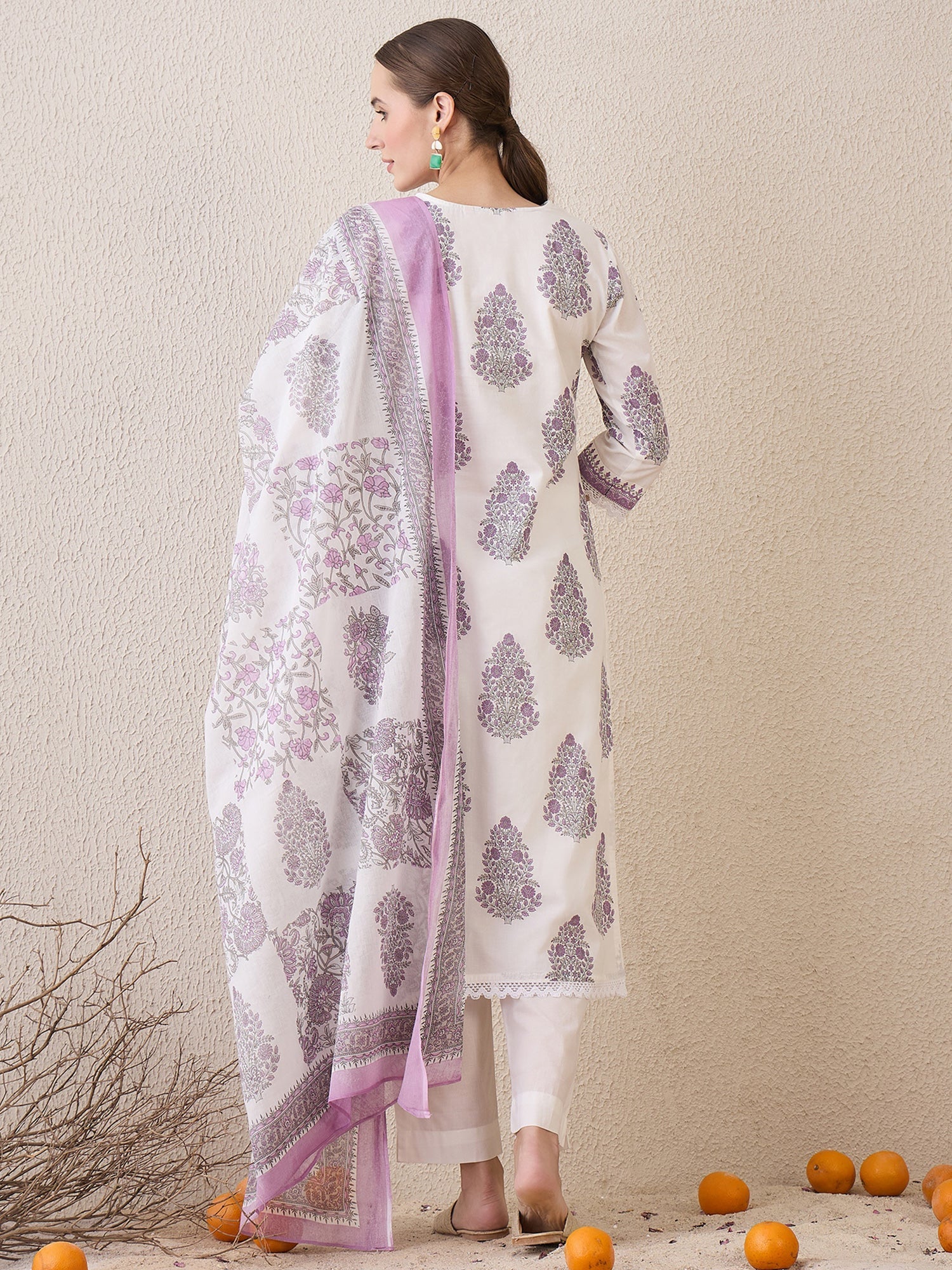 indo era, suit, kurta set for women, indo era kurta, kurta sets for ladies, summer dresses for women, 3 piece suit, cotton kurta set for women, new arrivals, women kurti plazo set, women in suit, kurta suit, floral kurta, short suit, spring summer, White suit