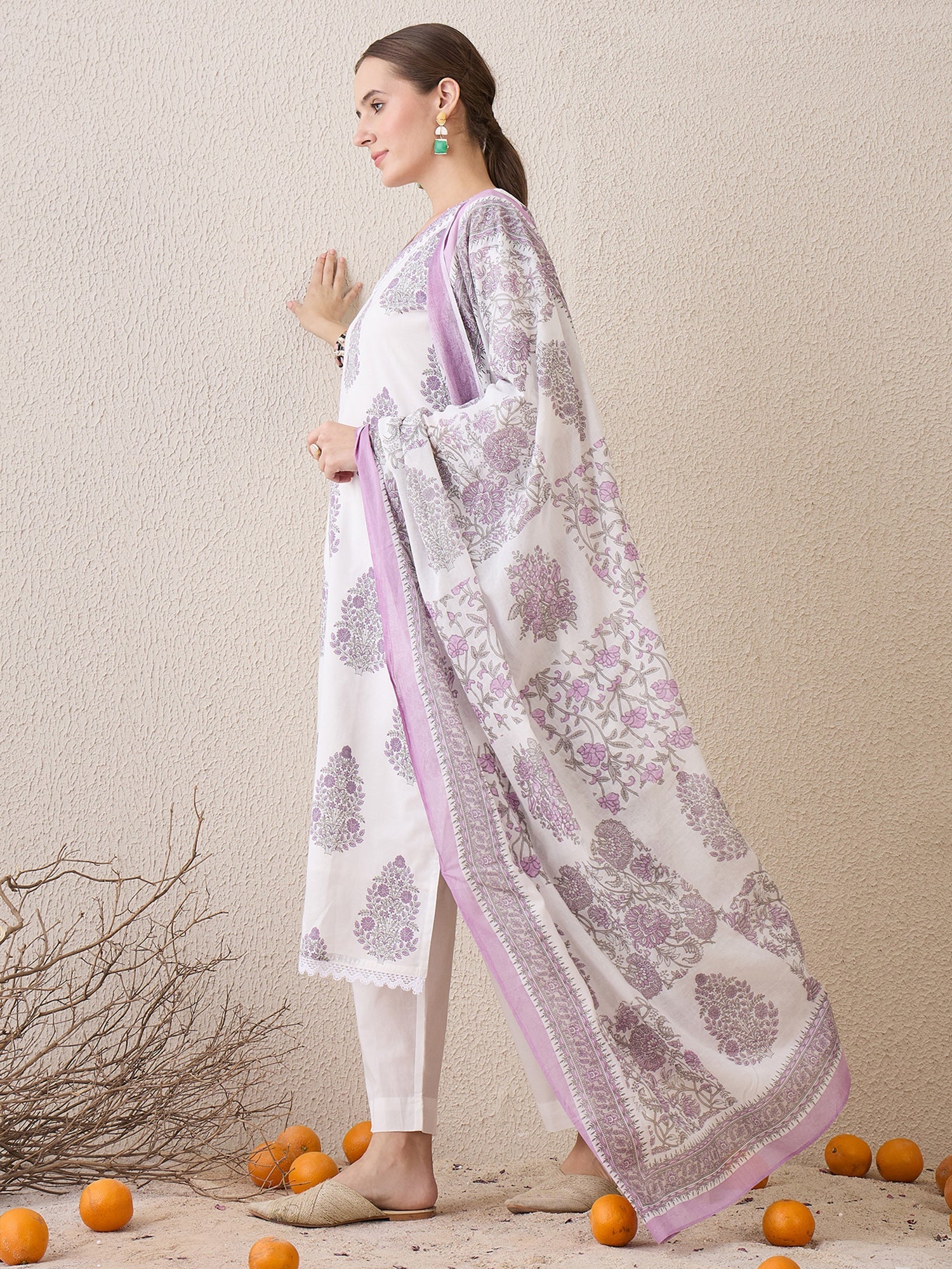 indo era, suit, kurta set for women, indo era kurta, kurta sets for ladies, summer dresses for women, 3 piece suit, cotton kurta set for women, new arrivals, women kurti plazo set, women in suit, kurta suit, floral kurta, short suit, spring summer, White suit