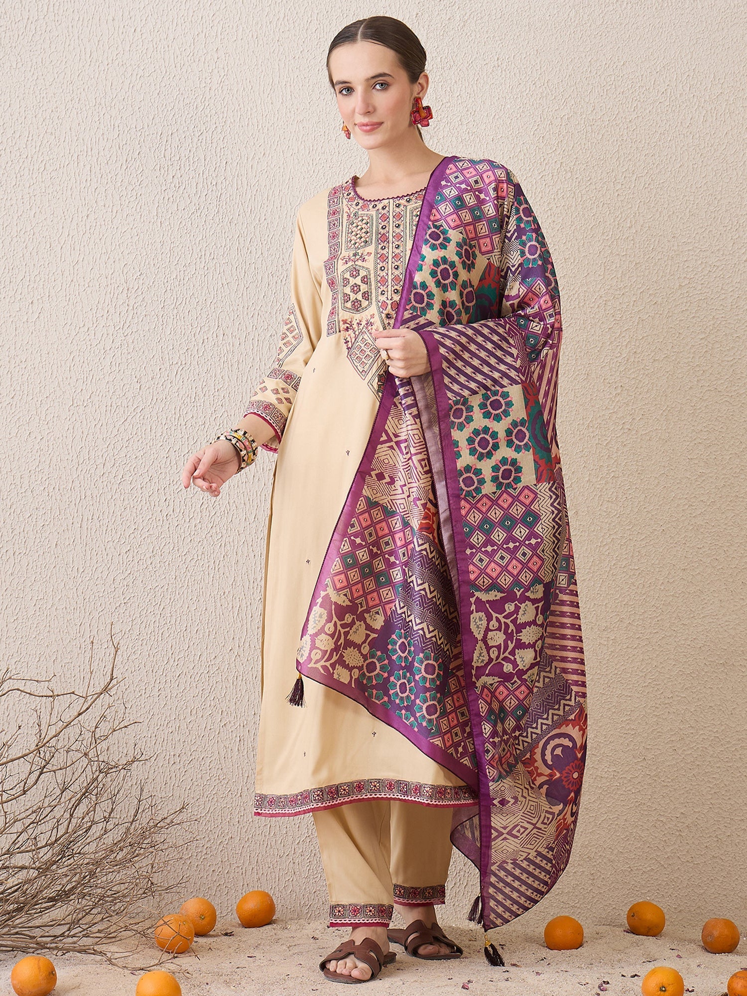 indo era, indo era kurta set, indo era suit, Kurta Set, Kurta set for women, cotton kurta set, indo era kurta set for women, Anarkali Kurta Set, Palazzo Kurta Set, Sleeveless Kurta, Embroidered Kurta, New Arrivals, Work wear, Dress, Best seller, Heeramandi dress, Summer sale, Summer suit, Wedding collection, Special offer, plus size, Spring summer, party wear, Summer Special, Printed Kurta, wedding wear, outfit ideas, Straight Kurta, Cotton Outfit, A line dress, dress for women,Beige kurta set