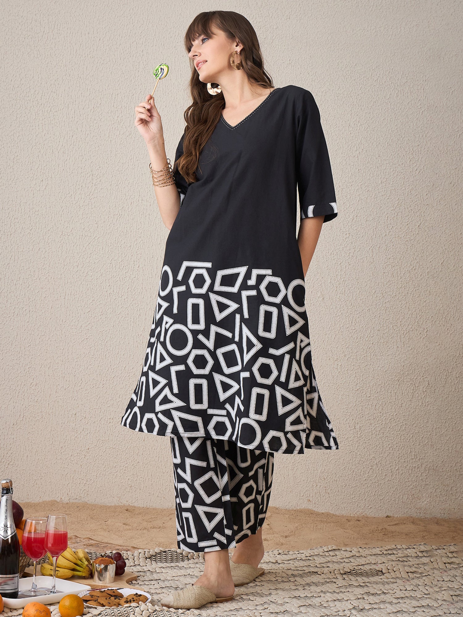 indo era, indo era kurta set, indo era suit, Kurta Set, Kurta set for women, cotton kurta set, indo era kurta set for women, Anarkali Kurta Set, Palazzo Kurta Set, Sleeveless Kurta, Embroidered Kurta, New Arrivals, Work wear, Dress, Best seller, Heeramandi dress, Summer sale, Summer suit, Wedding collection, Special offer, plus size, Spring summer, party wear, Summer Special, Printed Kurta, wedding wear, outfit ideas, Straight Kurta, Cotton Outfit, A line dress, dress for women,Black kurta set