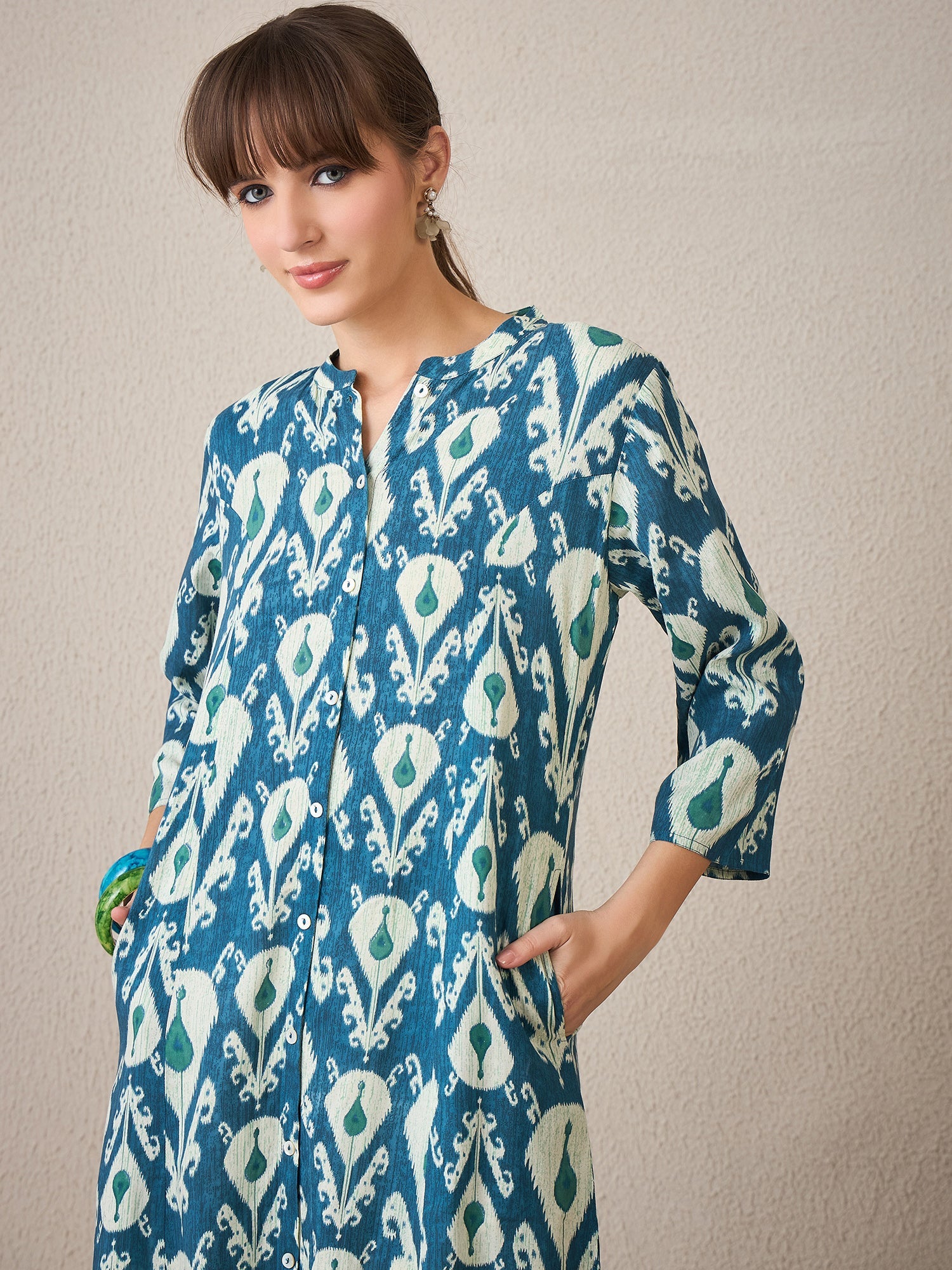 indo era, suit, kurta set for women, indo era kurta, kurta sets for ladies, summer dresses for women, 3 piece suit, cotton kurta set for women, new arrivals, women kurti plazo set, women in suit, kurta suit, floral kurta, short suit, spring summer, Teal kurta