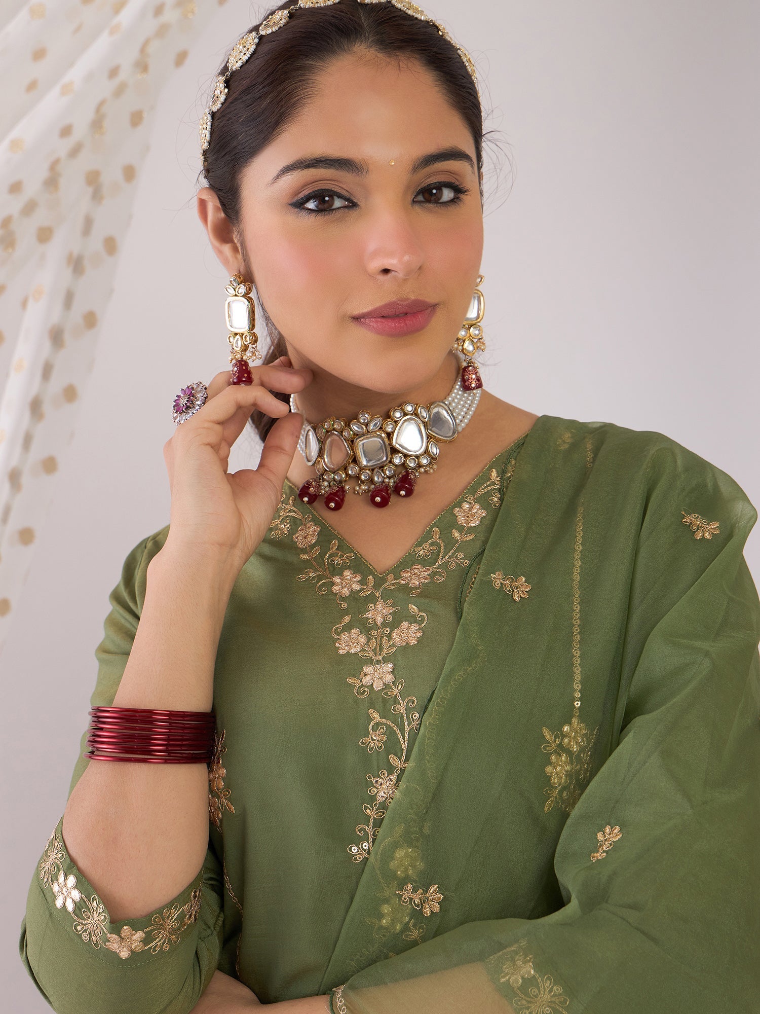 indo era, suit, kurta set for women, indo era kurta, kurta sets for ladies, summer dresses for women, 3 piece suit, cotton kurta set for women, new arrivals, women kurti plazo set, women in suit, kurta suit, floral kurta, short suit, spring summer, Green suit