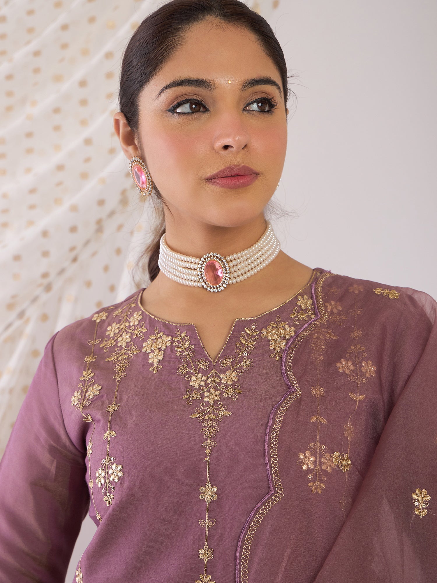 indo era, suit, kurta set for women, indo era kurta, kurta sets for ladies, summer dresses for women, 3 piece suit, cotton kurta set for women, new arrivals, women kurti plazo set, women in suit, kurta suit, floral kurta, short suit, spring summer, Lavender suit