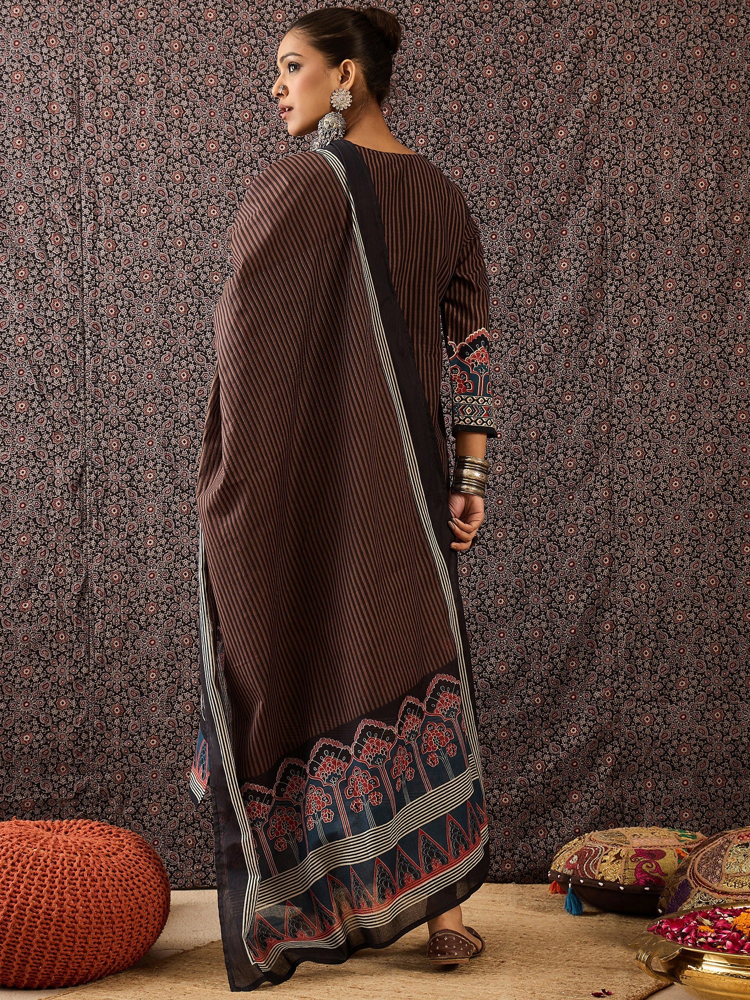 indo era, indo era kurta set, indo era suit, Kurta Set, Kurta set for women, cotton kurta set, indo era kurta set for women, Anarkali Kurta Set, Palazzo Kurta Set, Sleeveless Kurta, Embroidered Kurta, New Arrivals, Work wear, Dress, Best seller, Heeramandi dress, Summer sale, Summer suit, Wedding collection, Special offer, plus size, Spring summer, party wear, Summer Special, Printed Kurta, wedding wear, outfit ideas, Straight Kurta, Cotton Outfit, A line dress, dress for women,Brown kurta set