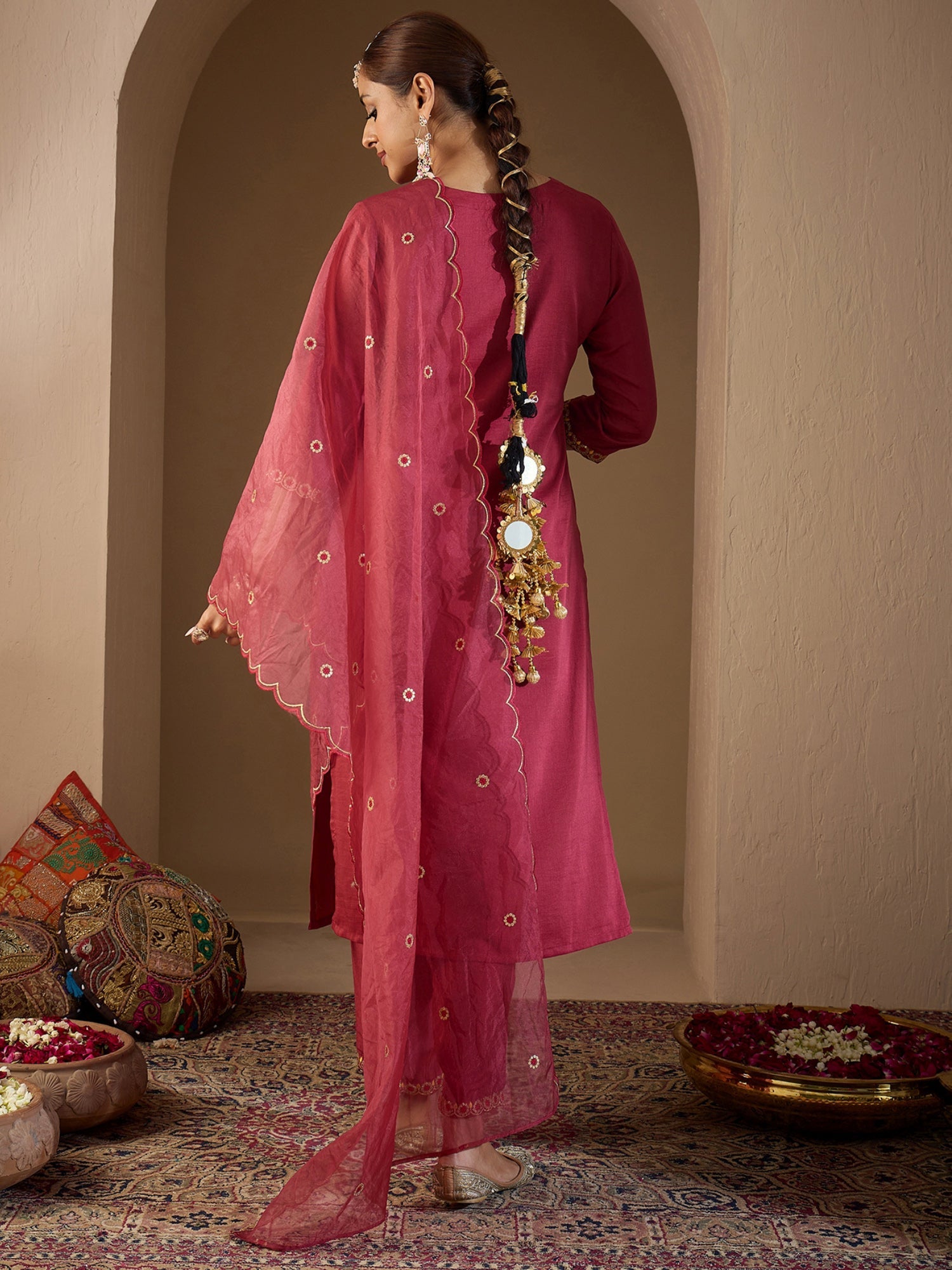 indo era, suit, kurta set for women, indo era kurta, kurta sets for ladies, summer dresses for women, 3 piece suit, cotton kurta set for women, new arrivals, women kurti plazo set, women in suit, kurta suit, floral kurta, short suit, spring summer, Pink suit