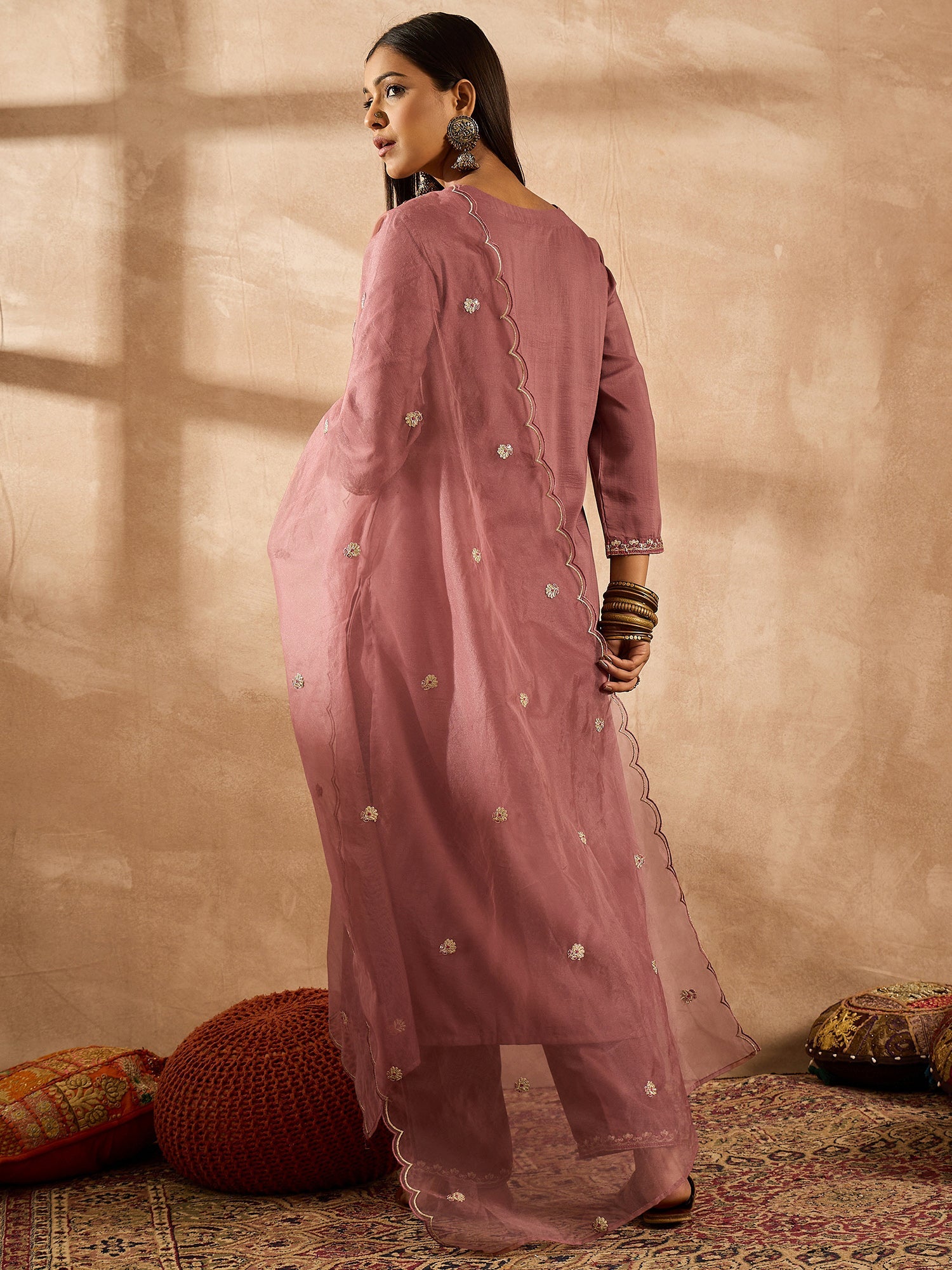indo era, suit, kurta set for women, indo era kurta, kurta sets for ladies, summer dresses for women, 3 piece suit, cotton kurta set for women, new arrivals, women kurti plazo set, women in suit, kurta suit, floral kurta, short suit, spring summer, Mauve suit