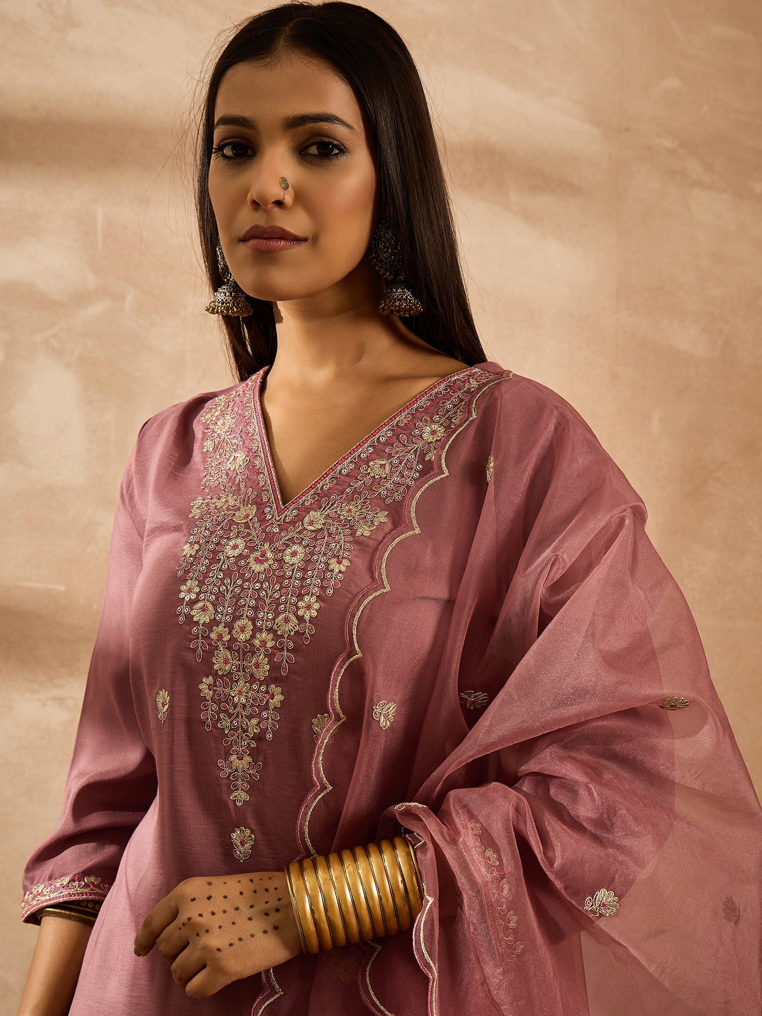 indo era, suit, kurta set for women, indo era kurta, kurta sets for ladies, summer dresses for women, 3 piece suit, cotton kurta set for women, new arrivals, women kurti plazo set, women in suit, kurta suit, floral kurta, short suit, spring summer, Mauve suit