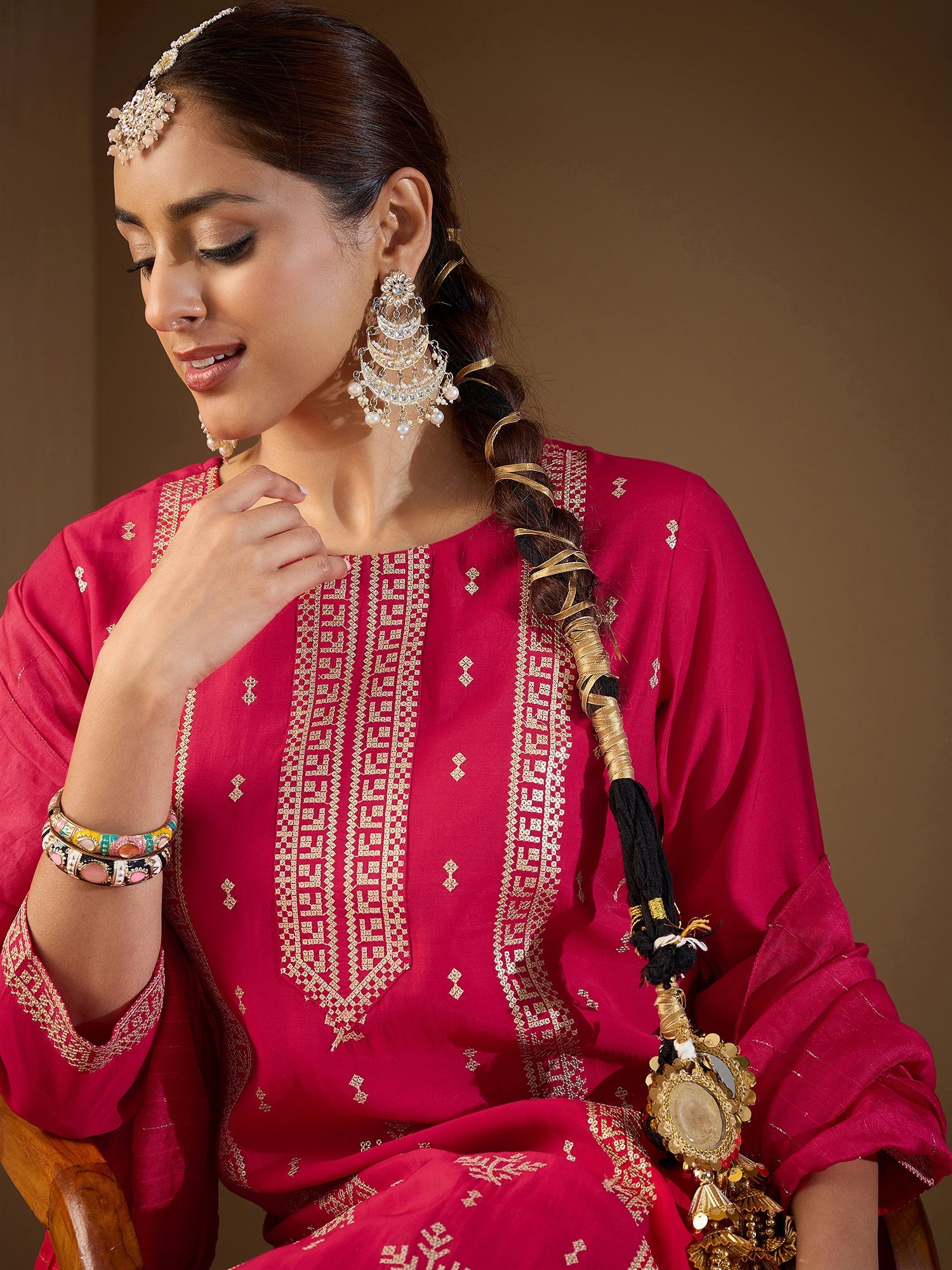 indo era, suit, kurta set for women, indo era kurta, kurta sets for ladies, summer dresses for women, 3 piece suit, cotton kurta set for women, new arrivals, women kurti plazo set, women in suit, kurta suit, floral kurta, short suit, spring summer, Pink suit