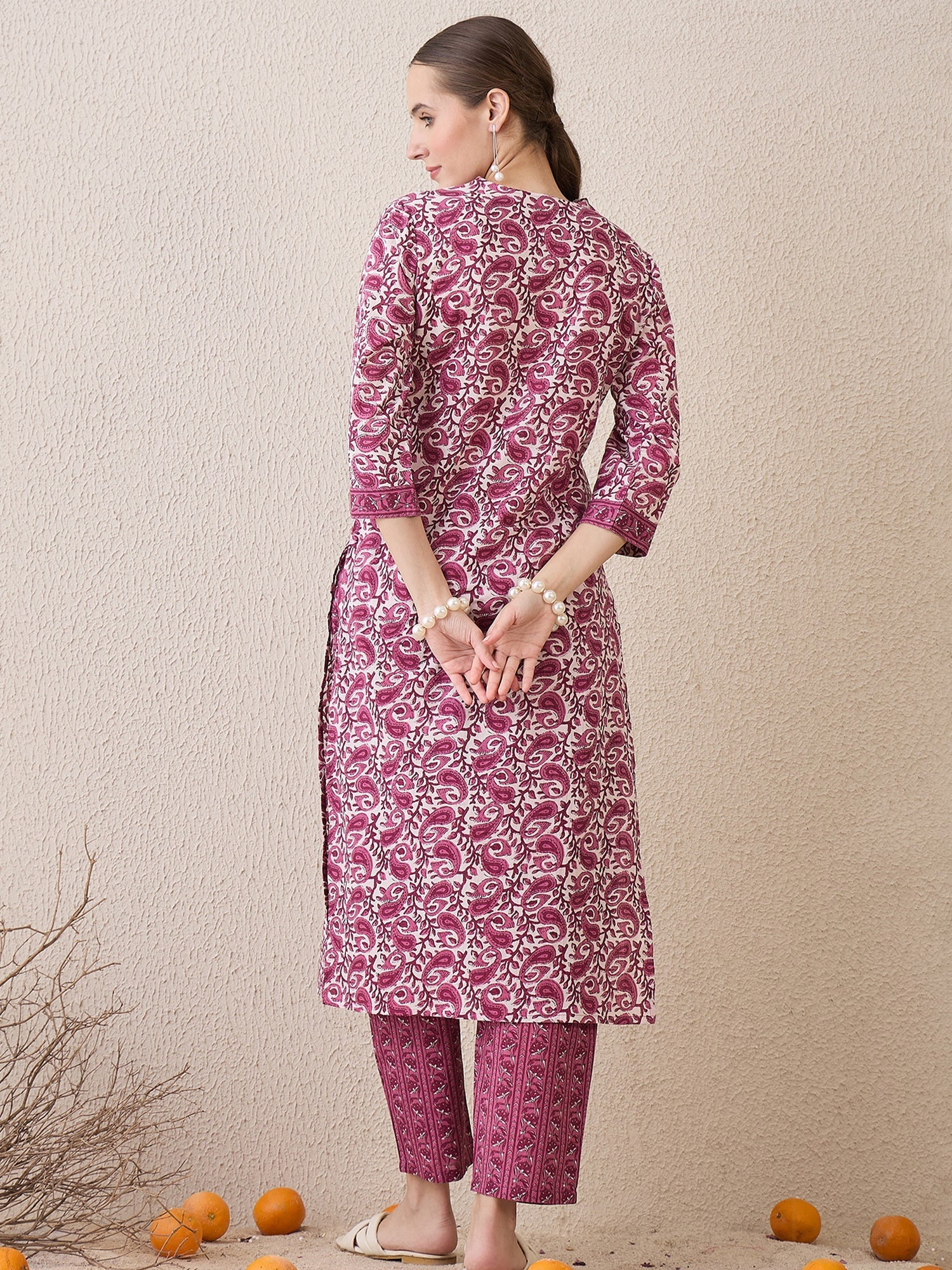 indo era, suit, kurta set for women, indo era kurta, kurta sets for ladies, summer dresses for women, 3 piece suit, cotton kurta set for women, new arrivals, women kurti plazo set, women in suit, kurta suit, floral kurta, short suit, spring summer, Purple suit
