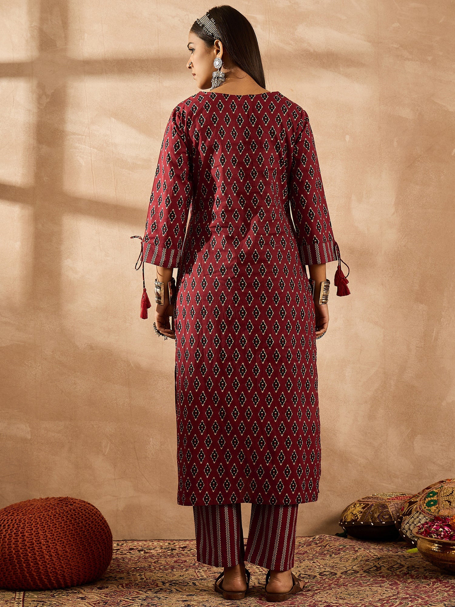 indo era, suit, kurta set for women, indo era kurta, kurta sets for ladies, summer dresses for women, 3 piece suit, cotton kurta set for women, new arrivals, women kurti plazo set, women in suit, kurta suit, floral kurta, short suit, spring summer, Maroon suit