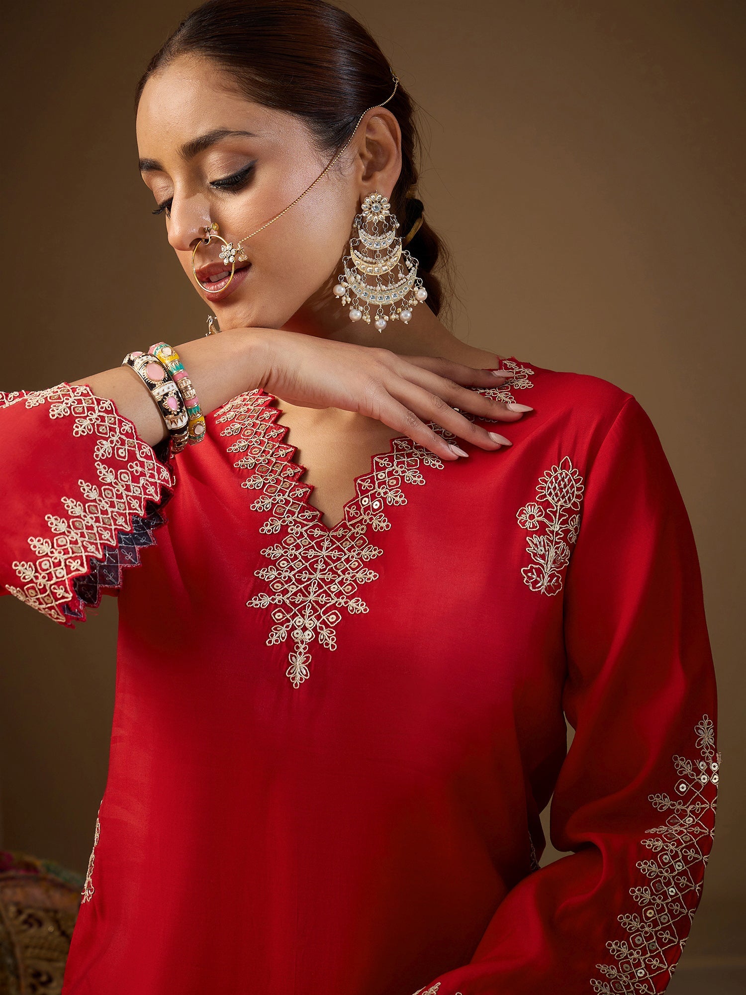 Red Kurta Sets  For women,indo era, indoera, kurta set for women, women kurta set, women suit, summer wear for women, festive suit for women, mother's day outfit, dress for mother, mother's day special, heeramandi dress