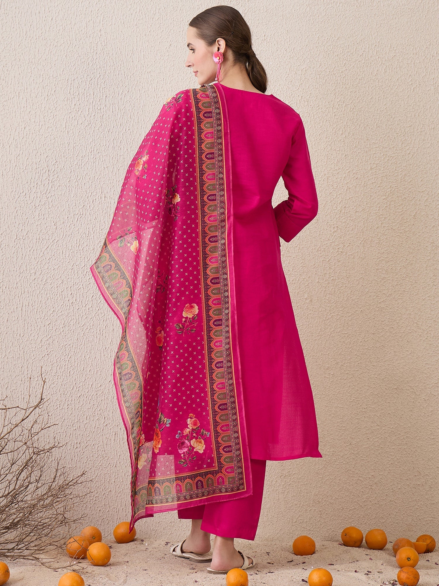 indo era, suit, kurta set for women, indo era kurta, kurta sets for ladies, summer dresses for women, 3 piece suit, cotton kurta set for women, new arrivals, women kurti plazo set, women in suit, kurta suit, floral kurta, short suit, spring summer, Pink suit